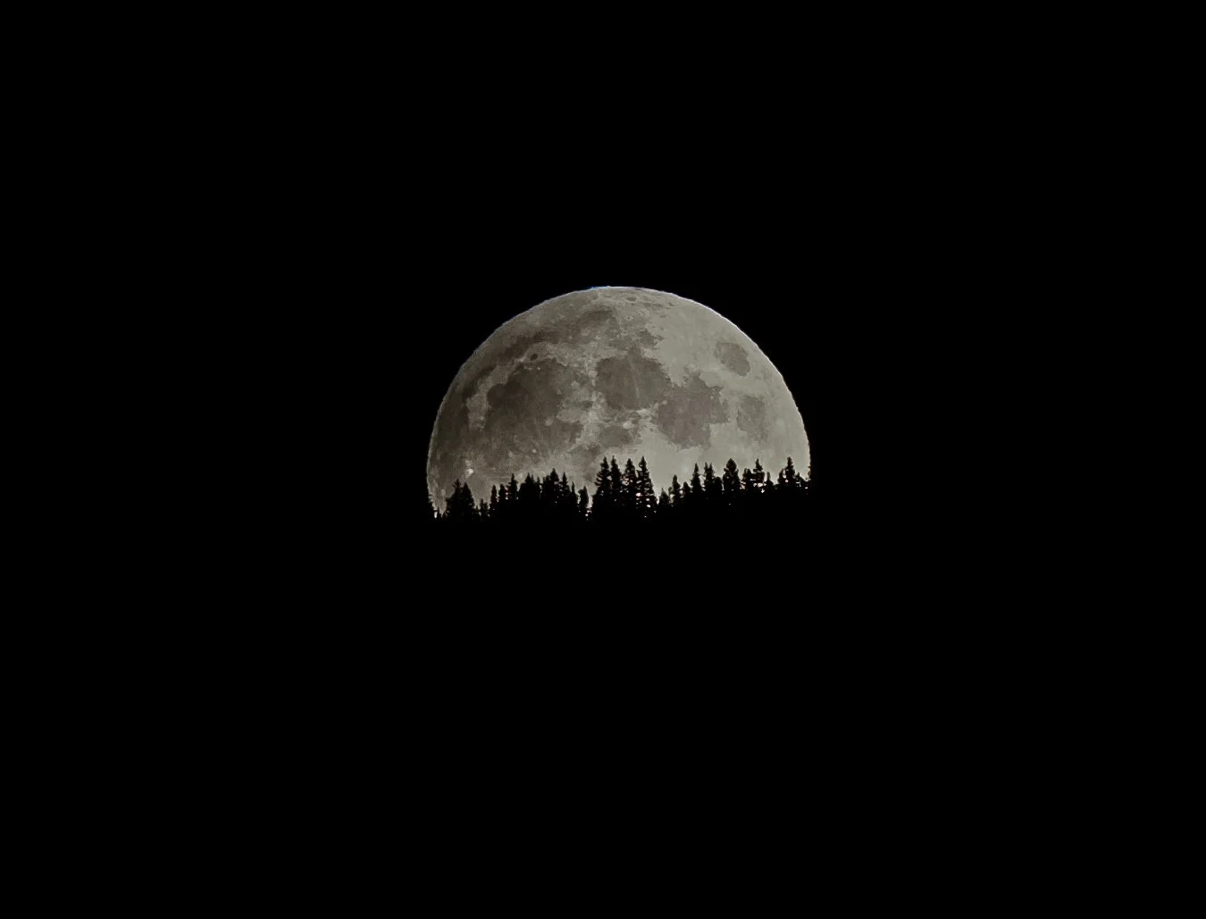 Full Moon Rising over Vail Mountain, Summer, 2024