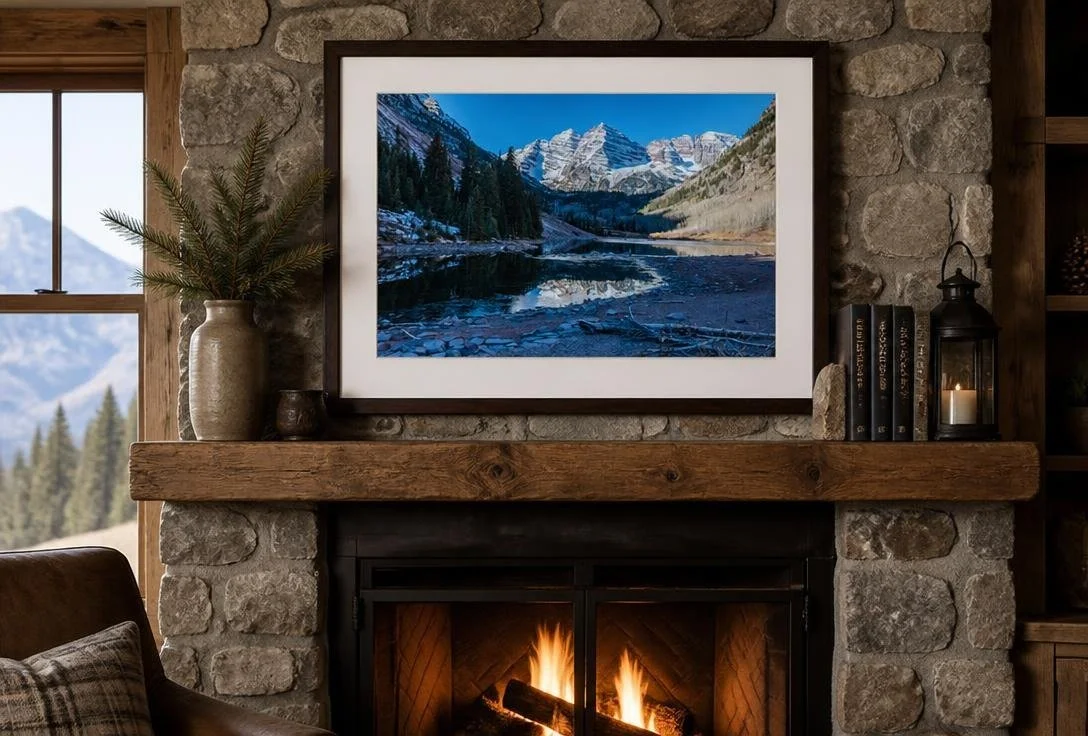 Maroon Bells Early Winter Fireplace.jpeg