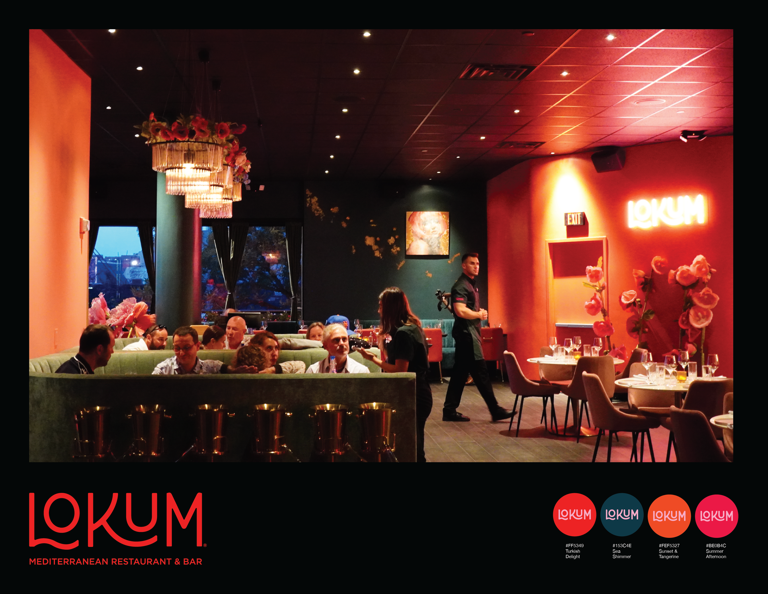 Lokum Mediterranean Restaurant and Bar, Brooklyn, NY | Brand Identity Design, Social Media, Interior