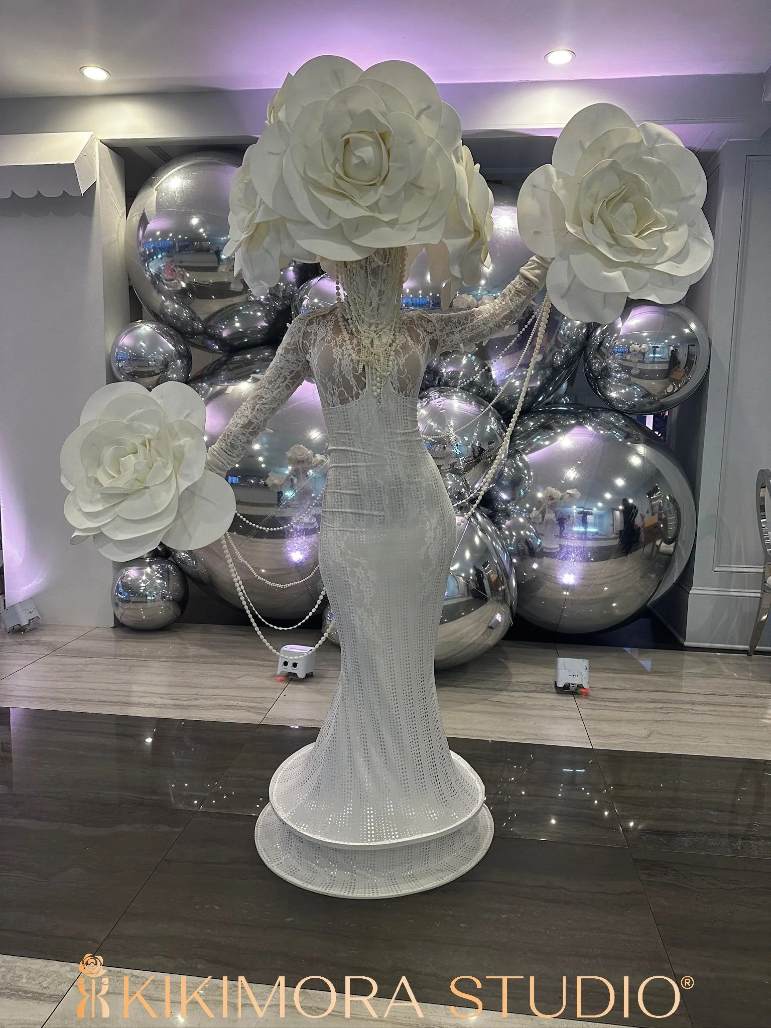 White Roses at All White Party