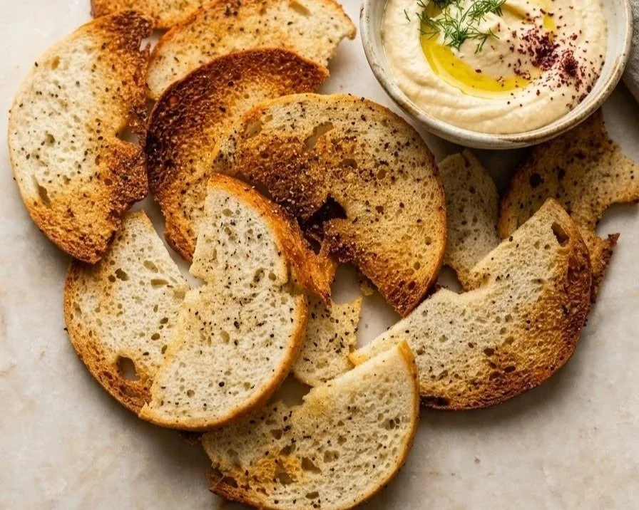 Crispy Sourdough Bagel Chips