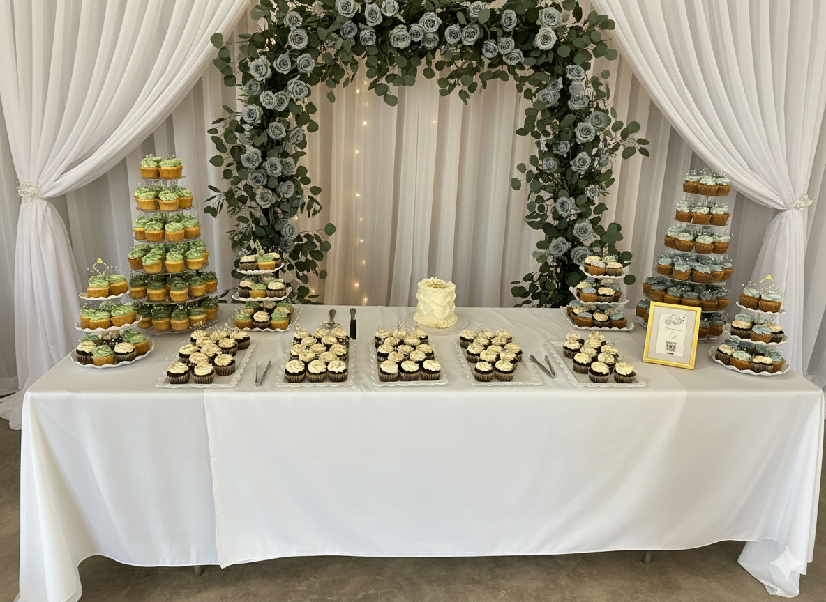 Sweetheart Cake & Cupcake Display