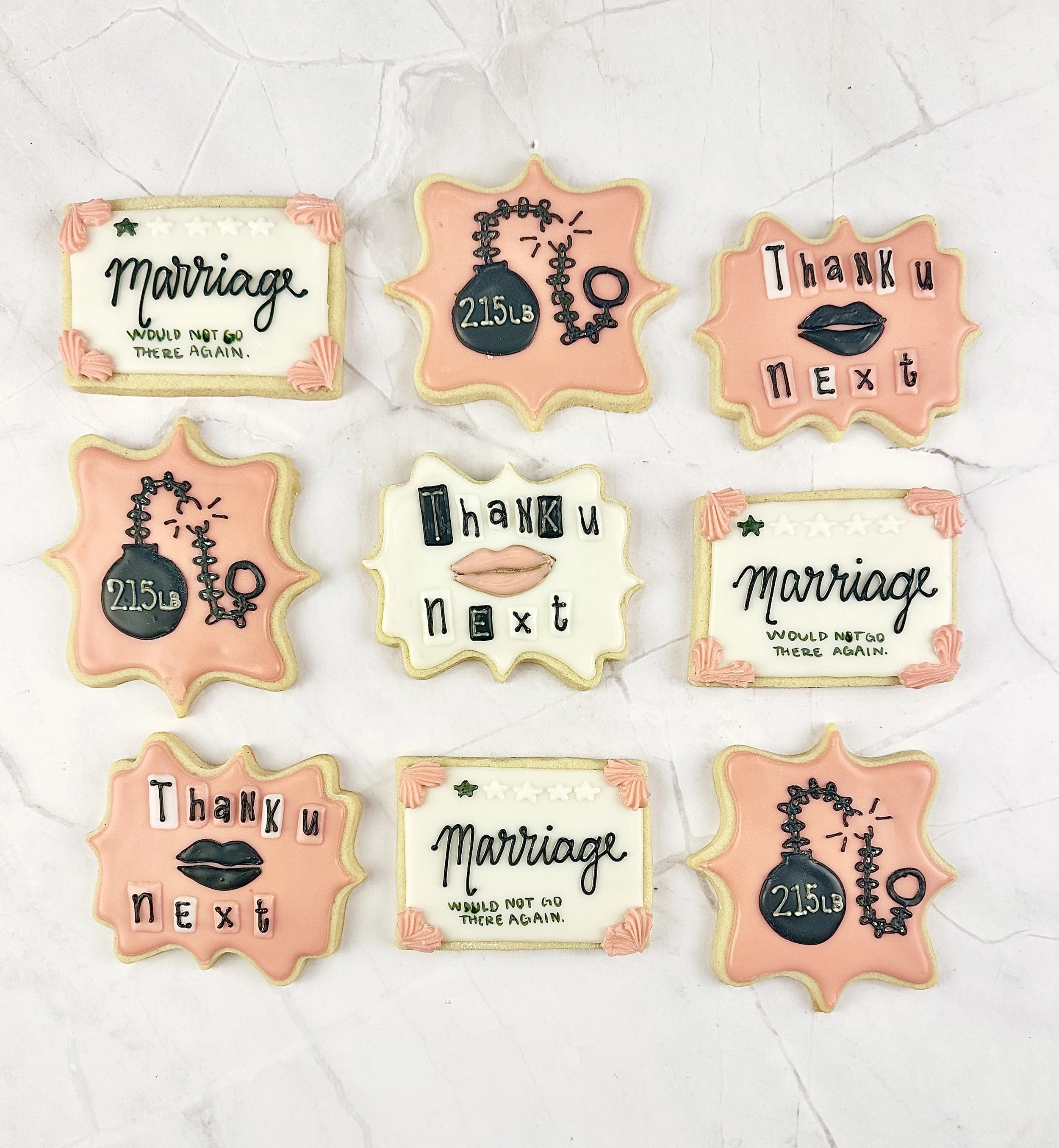 Divorce Party Sugar Cookies with Royal Icing