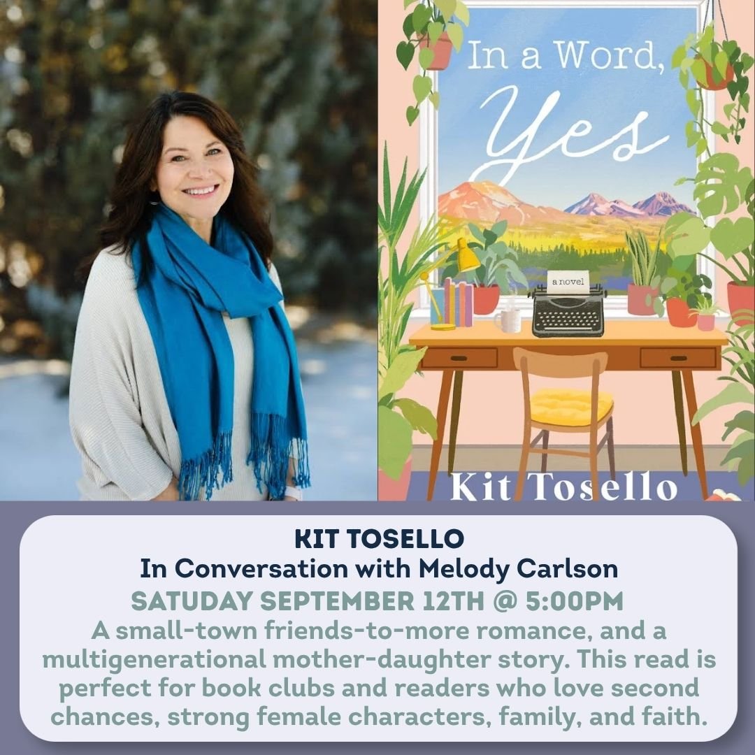 🌝 Check out our featured Central Oregon Authors! A dynamic lineup that you won't want to miss. 

☀Saturday, September 12th @ 5:00PM 
@authormelodycarlson in Conversation with @kit.tosello.author 

☀Saturday, September 12th @ 6:00PM
@marinarichie1 


