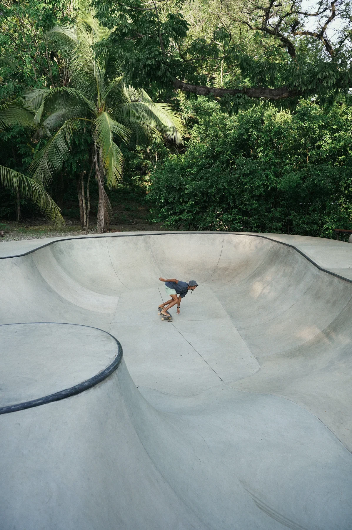 Skater during surf skate lessons Guiones Nosara