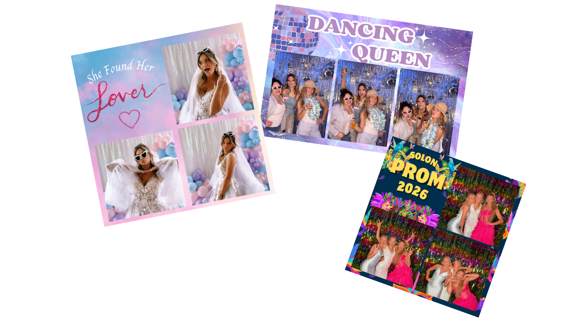 Photo booth template ideas for Pixel Pop Photo Booth in Iowa