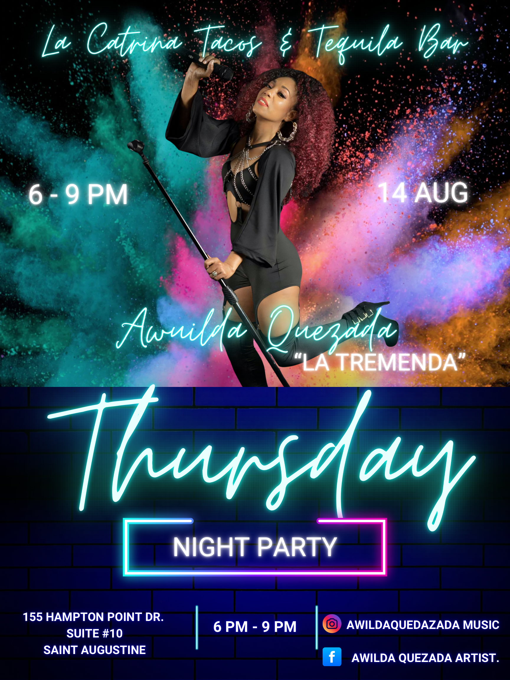 Dark Blue Colorful Neon Night Club Dj Party Music Poster.png