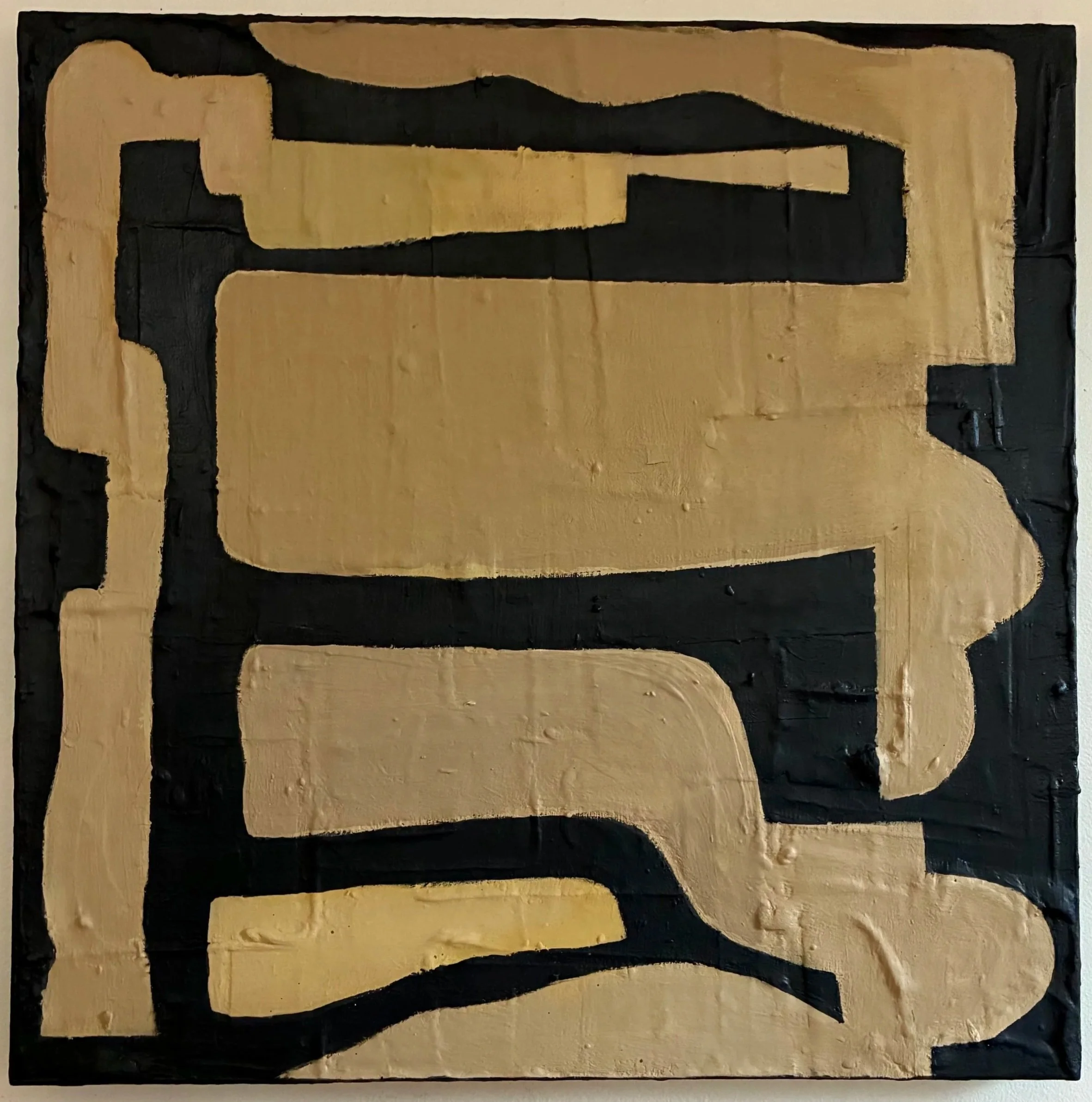 Through The Maze, 2025 
Acrylic and plaster on canvas
24 x 24 in 