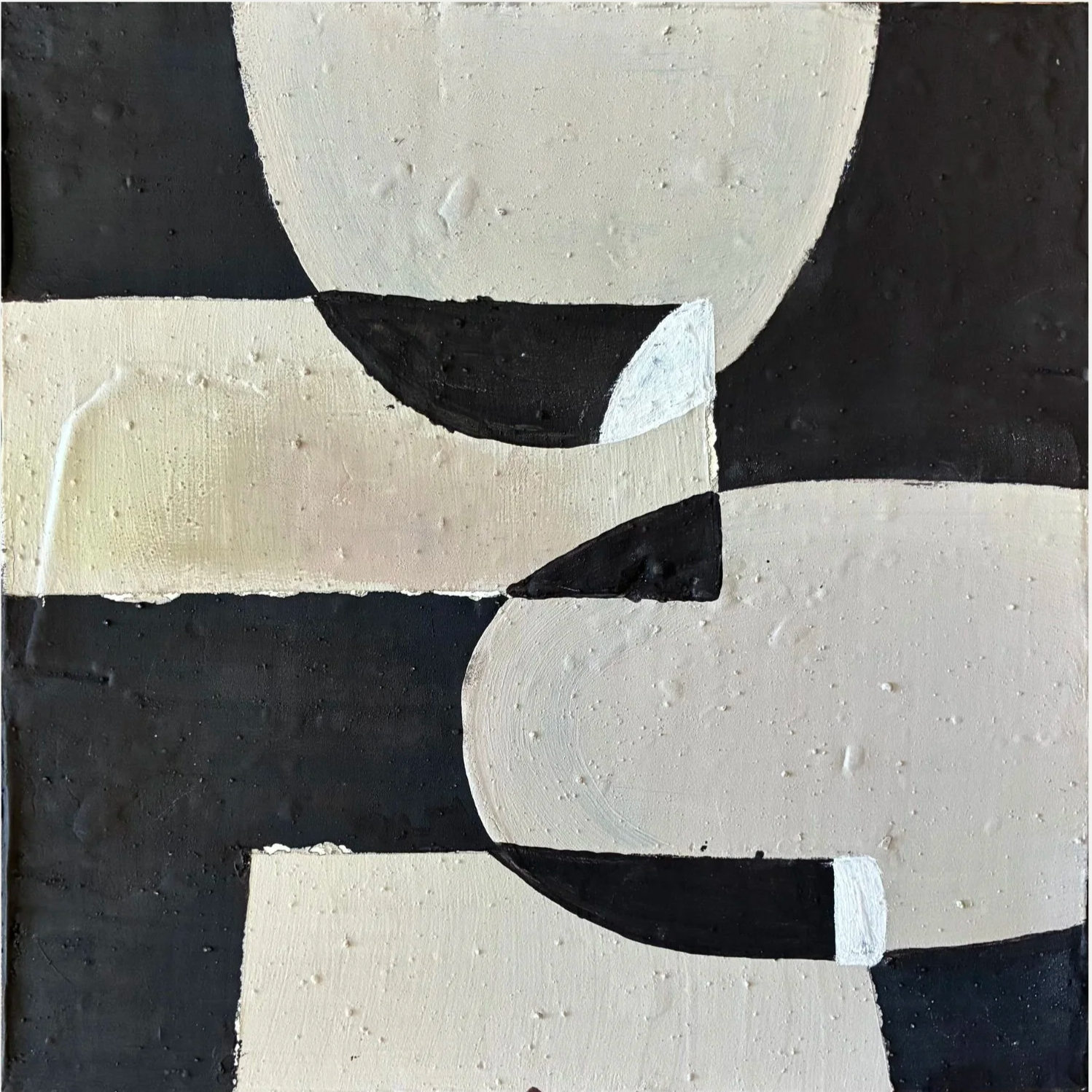 Spill Into The Next, 2025
Acrylic and plaster on canvas 
10 x 10 in
