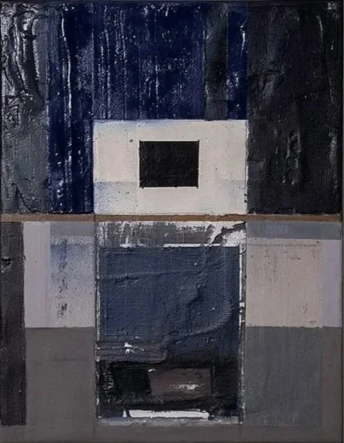 Smoke and Satin, 2025
Acrylic, plaster, spray paint, and charcoal pencil on canvas
11 x 14 in