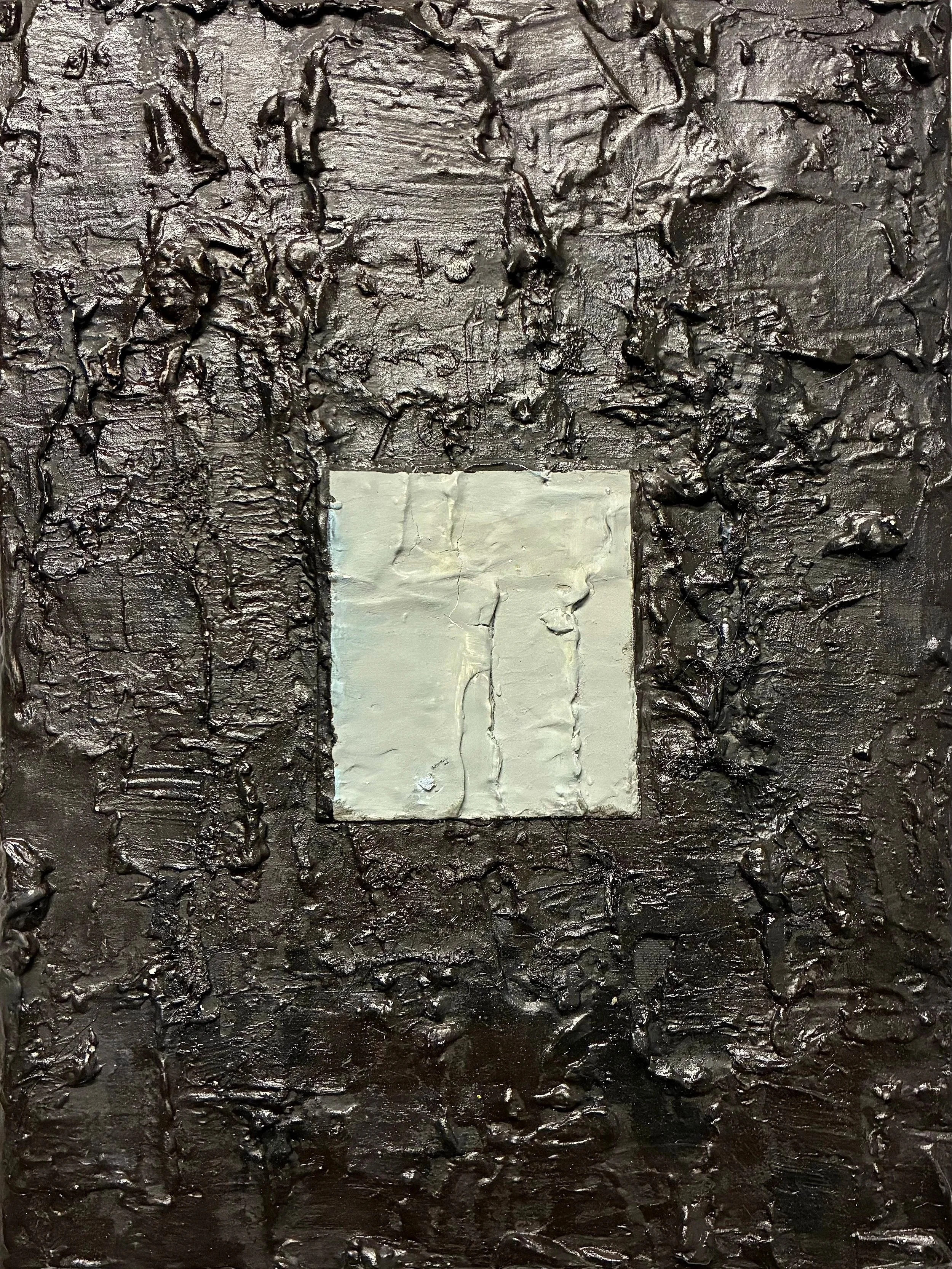 Step Into The Hurricane, 2026 
Acrylic and plaster on canvas 
12 x 16 in 