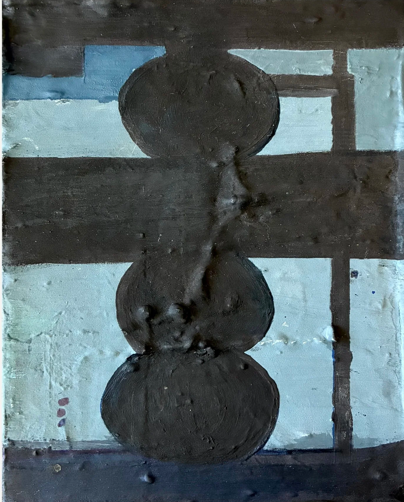 Wither To Nothing, 2025
Acrylic, plaster, and spray paint on canvas 
8 x 10 in