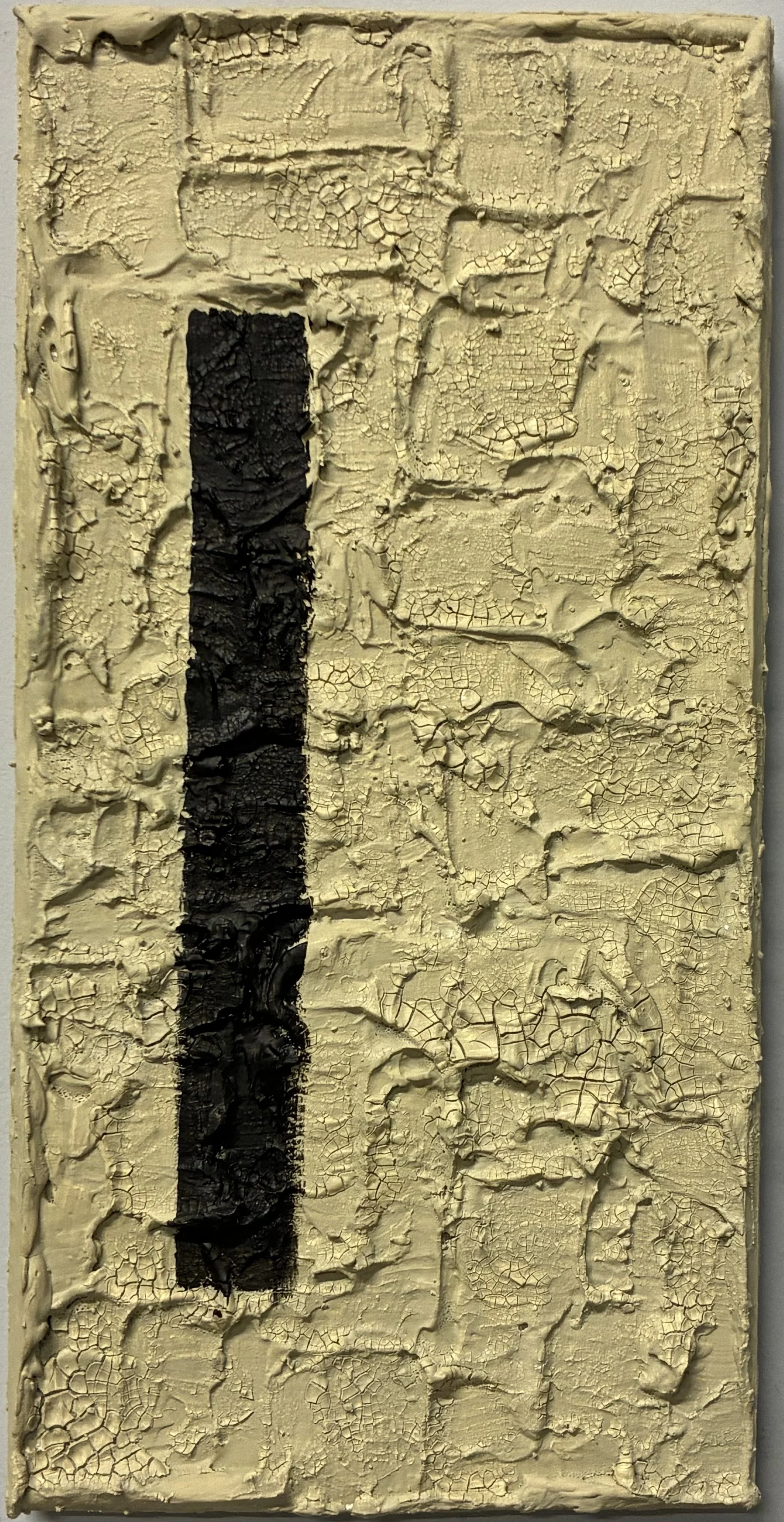 Spine Splitting, 2026
Acrylic and plaster on wood panel 
6 x 12 in