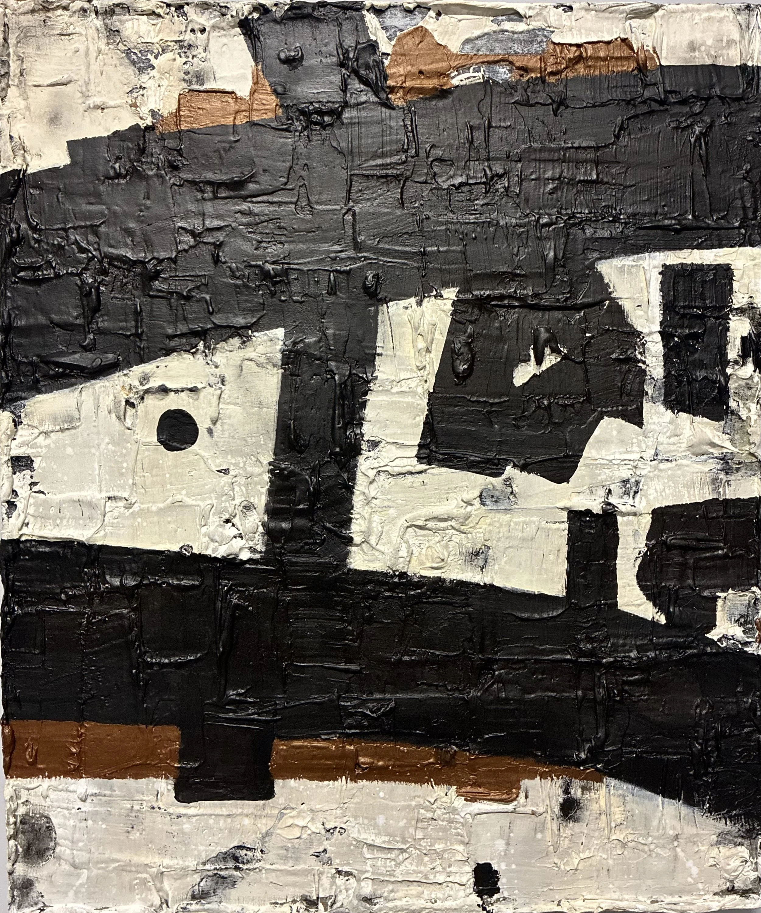 Mass Exodus, 2026
Acrylic and plaster on canvas
20 x 24 in