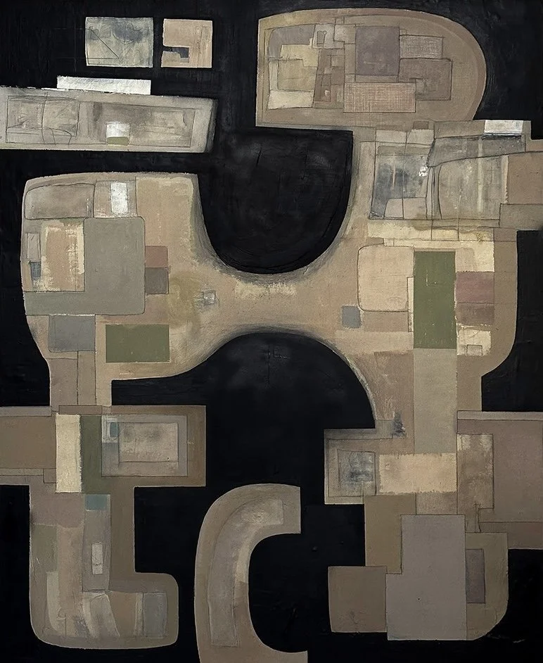 Belly Of The Beast, 2025
Acrylic, plaster, spray paint, charcoal, oil pastel, and colored pencil on canvas
52 x 64 in