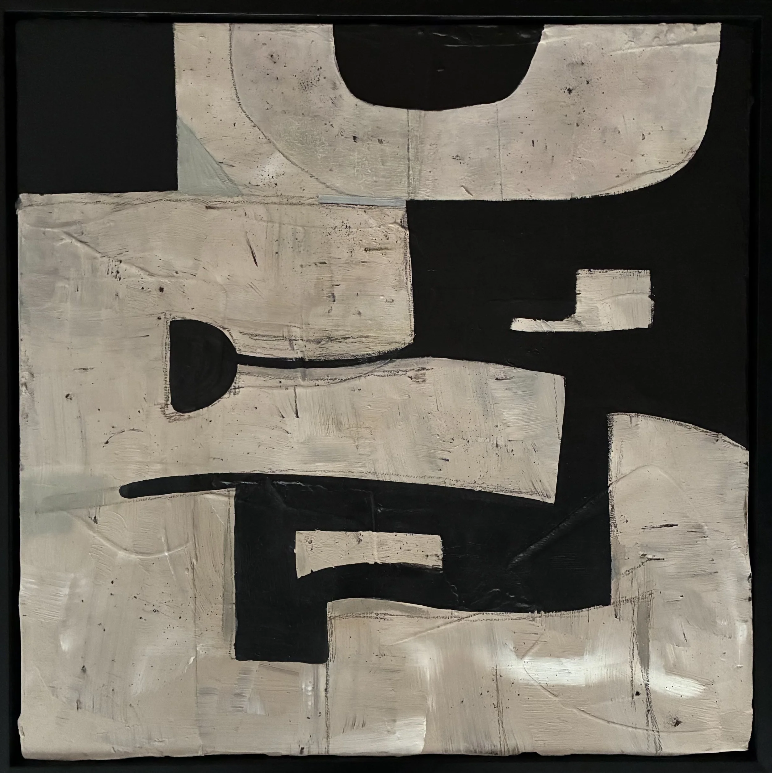 Tumble Dry Low, 2025
Acrylic, plaster, pencil, 
and charcoal on canvas
24 x 24 in