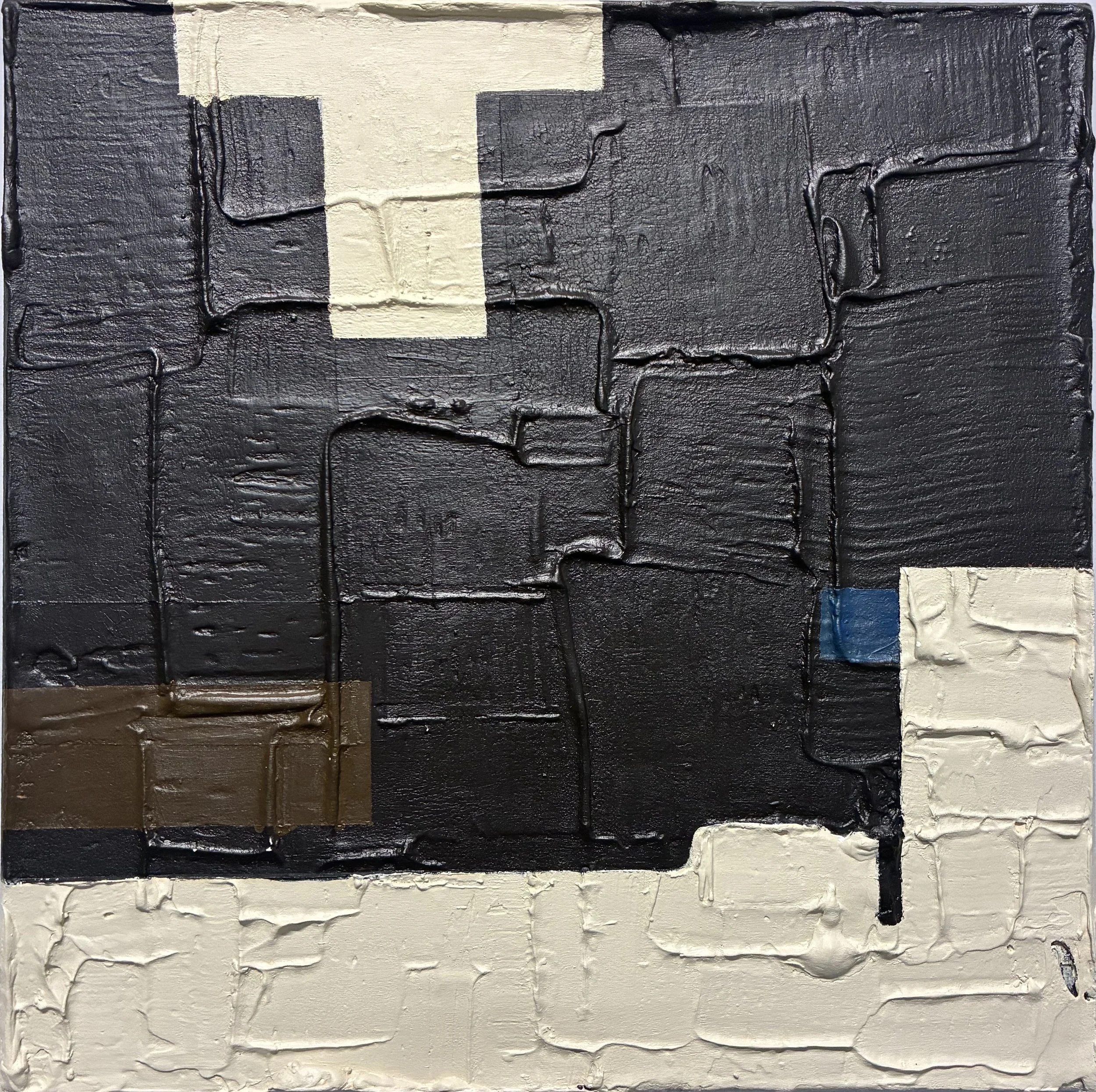 Twilight Echoes, 2026
Acrylic and plaster on canvas 
12 x 12 in 