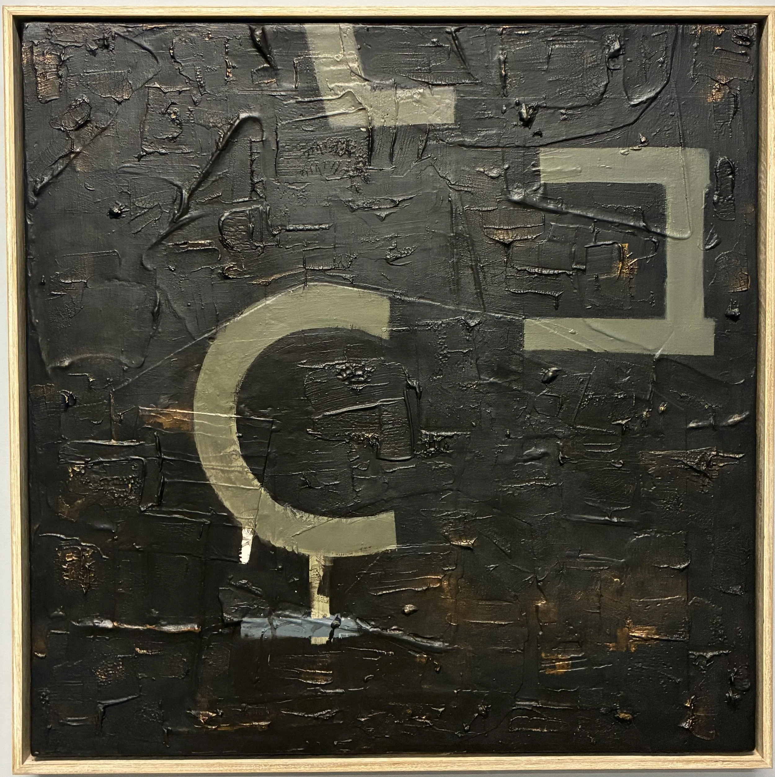 Beauty From Ashes, 2026
Acrylic and plaster on canvas 
24 x 24 in (framed) 