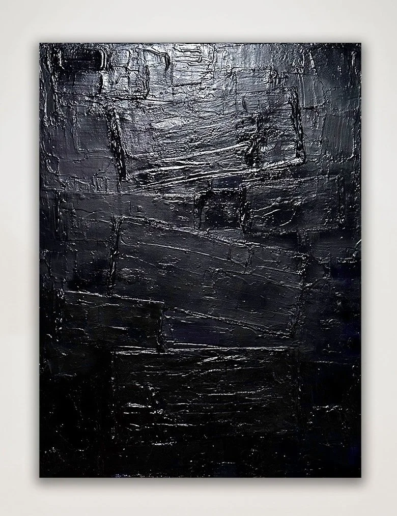 In The Midnight Hour, 2025
Acrylic, plaster, and spray paint on canvas 
30 x 40 in