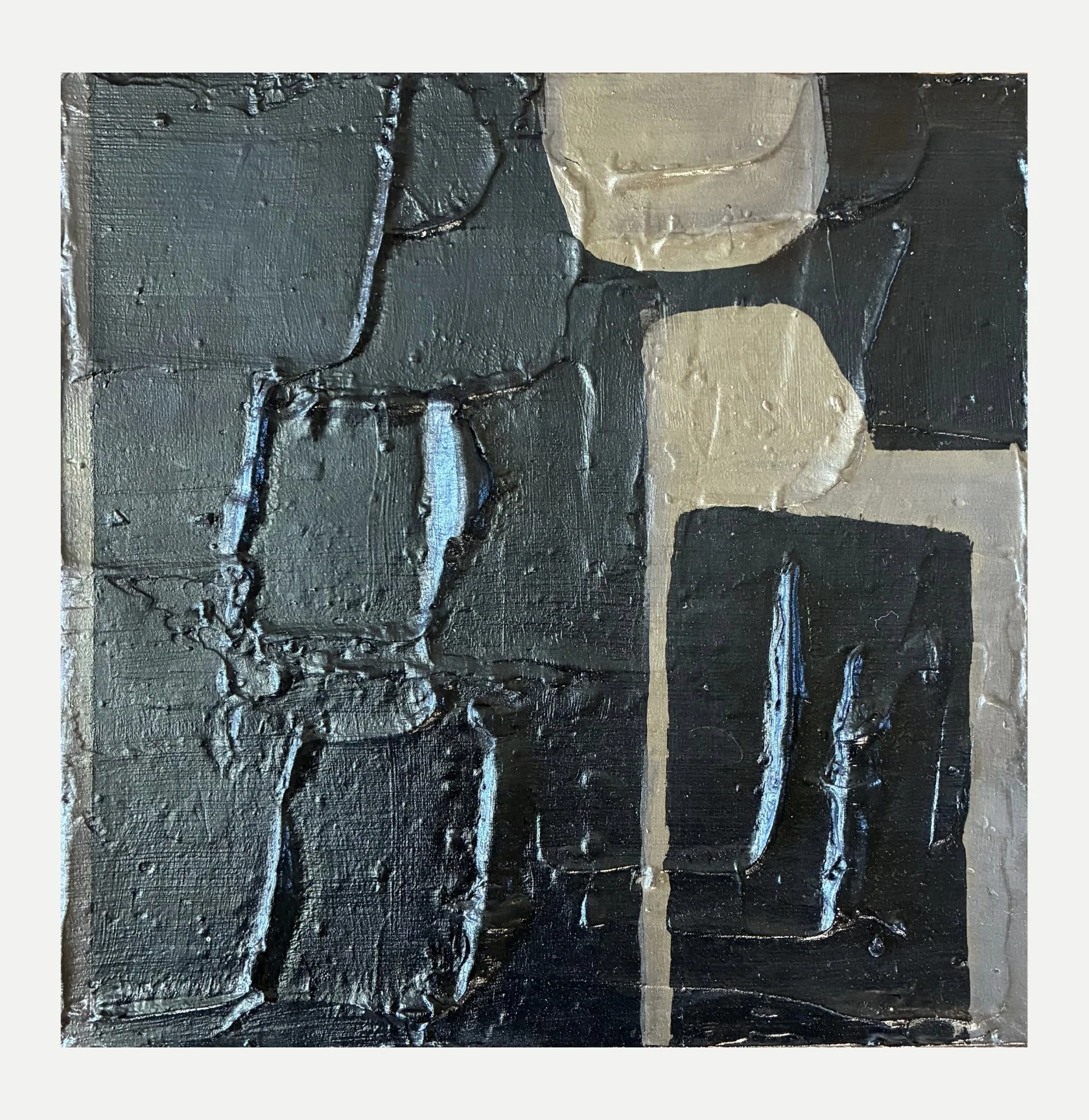 Hanging On By A Thread, 2025
Acrylic, and plaster on canvas
10 x 10 in