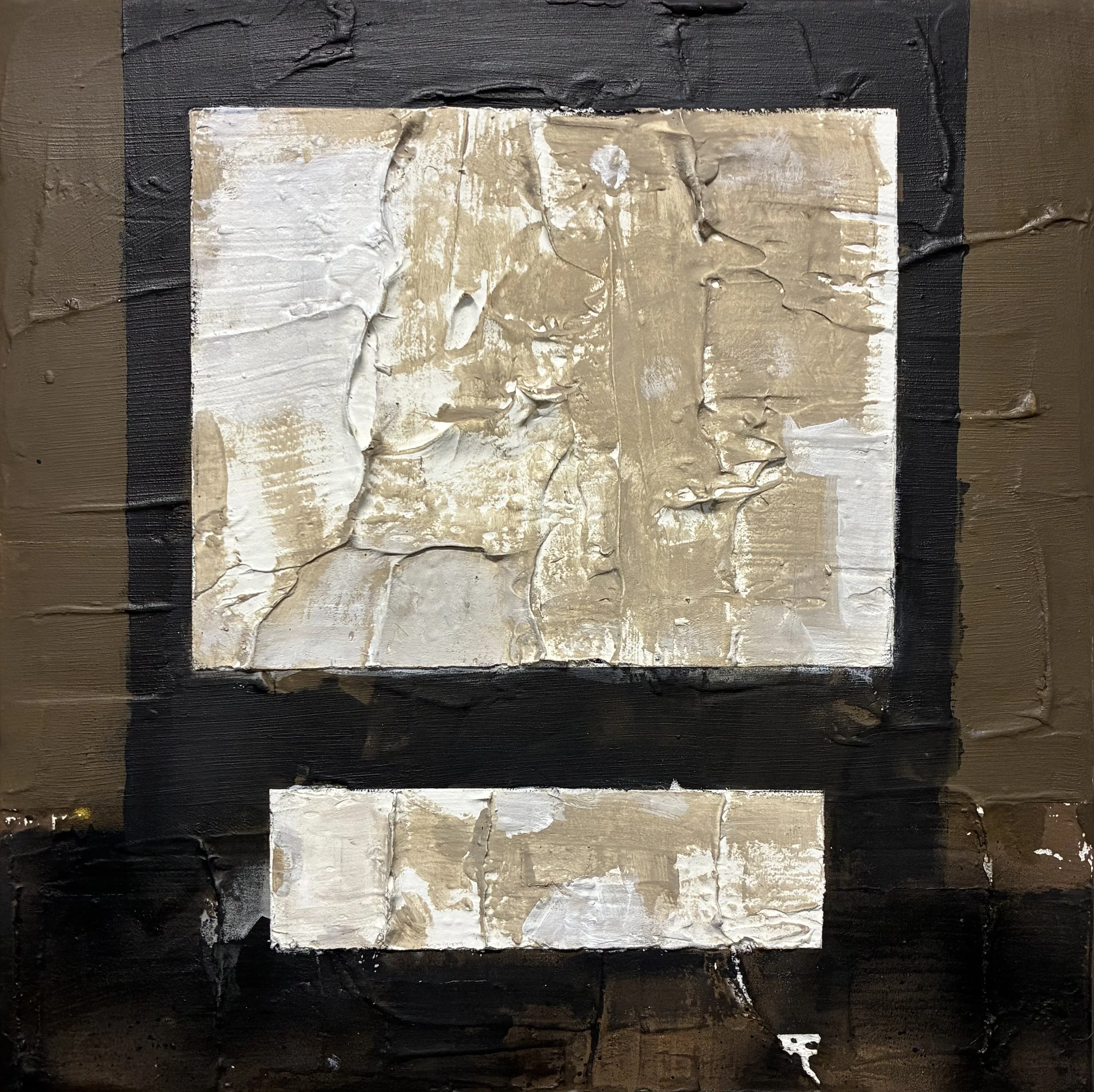 The Ground Moved, 2026
Acrylic and plaster on canvas 
12 x 12 in  