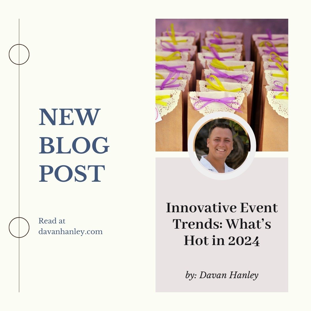 Are you ready to take your events to the next level? 🚀 Dive into the future of event planning with my latest blog post on &quot;Innovative Event Trends: What's Hot in 2024&quot;!

Discover how virtual and hybrid experiences are redefining event enga