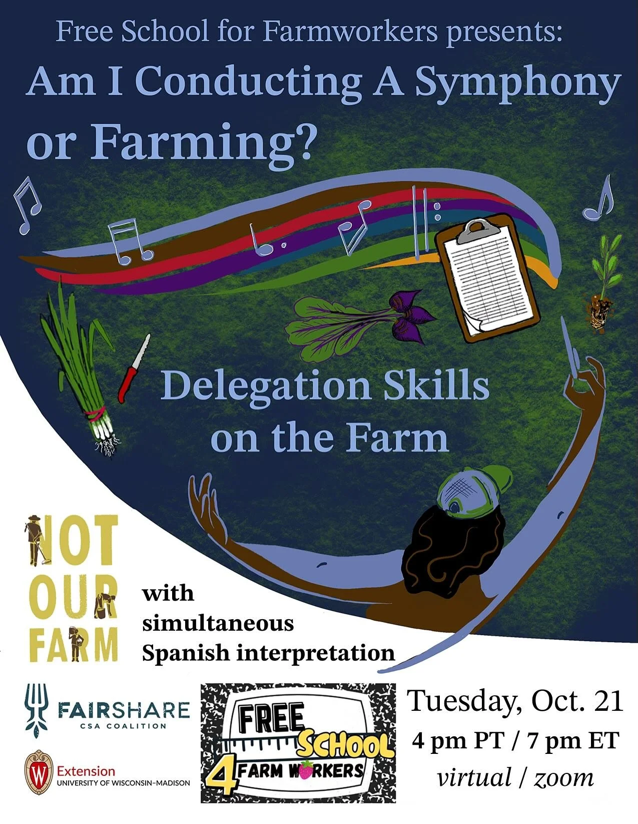 Registration is open for the next Free School!

Farming is often compared to a marathon, but what about a symphony? Hear us out - farm managers are pretty similar to symphony conductors in a lot of ways. A symphony conductor decides what set of songs