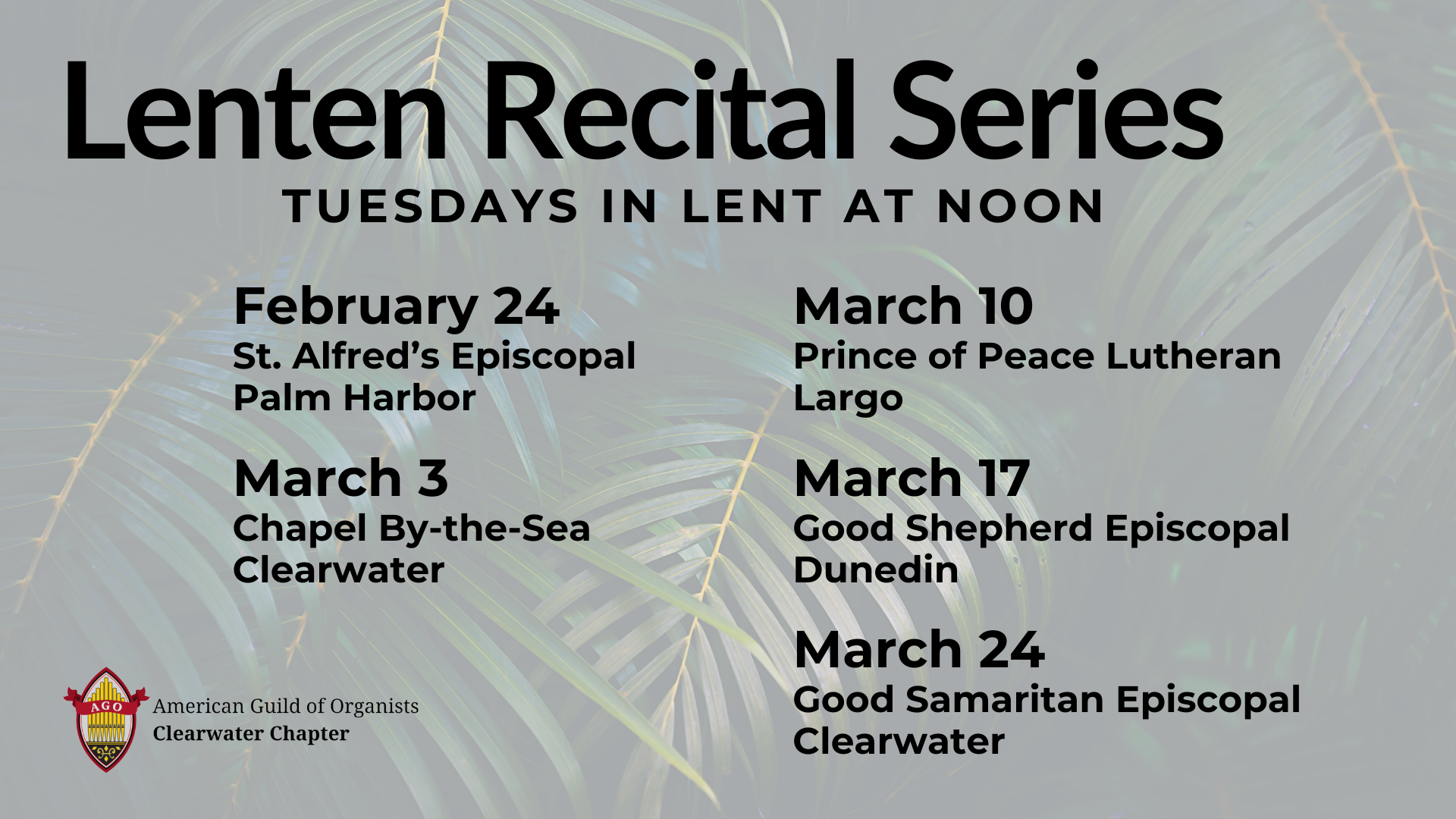 Clearwater AGO: Lenten Recital