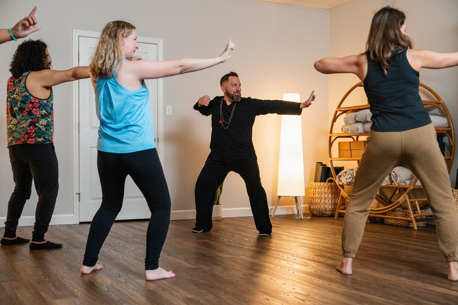 Jason Jacobs leading a small group Qigong class at Embodied Wisdom Institute in Lancaster, PA