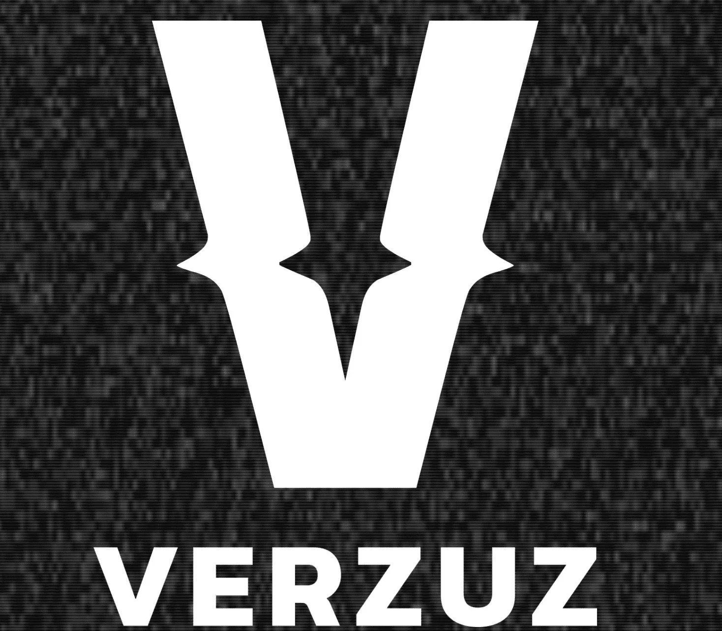 Black background with a bold white letter V and the word VERZUZ beneath it.