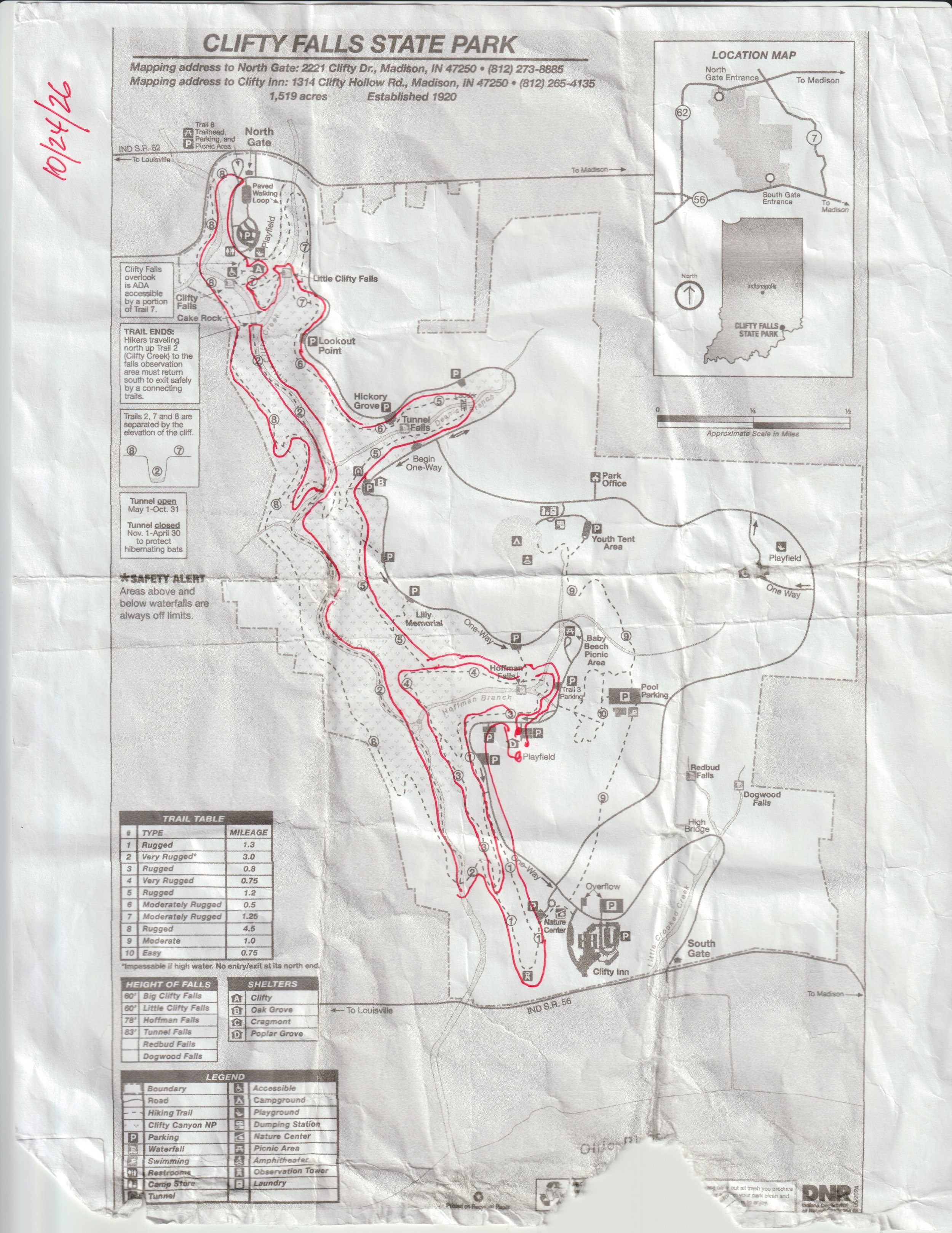 Clifty Falls State Park Map - Hiked Route.jpeg