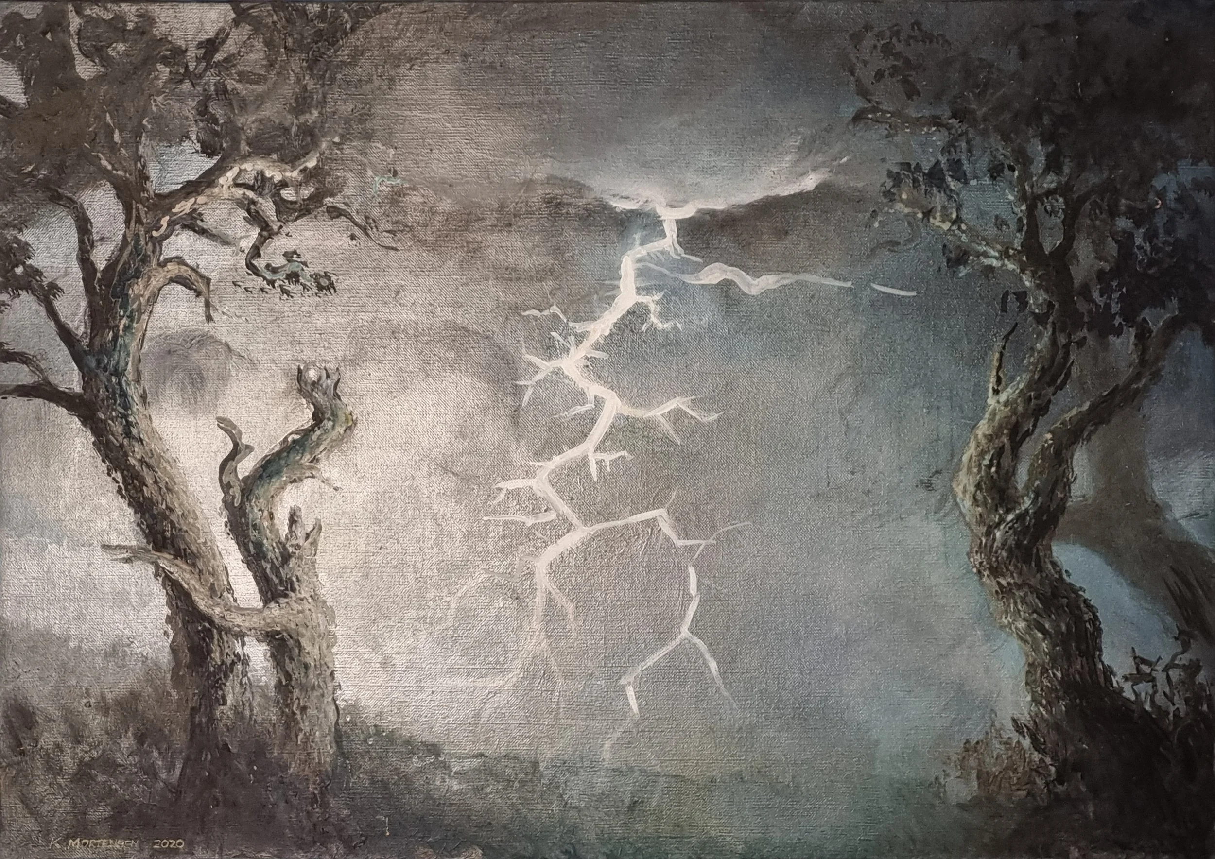 ‘Lightening Strike’  

Oil on Linen

62 by 87cm, 2020