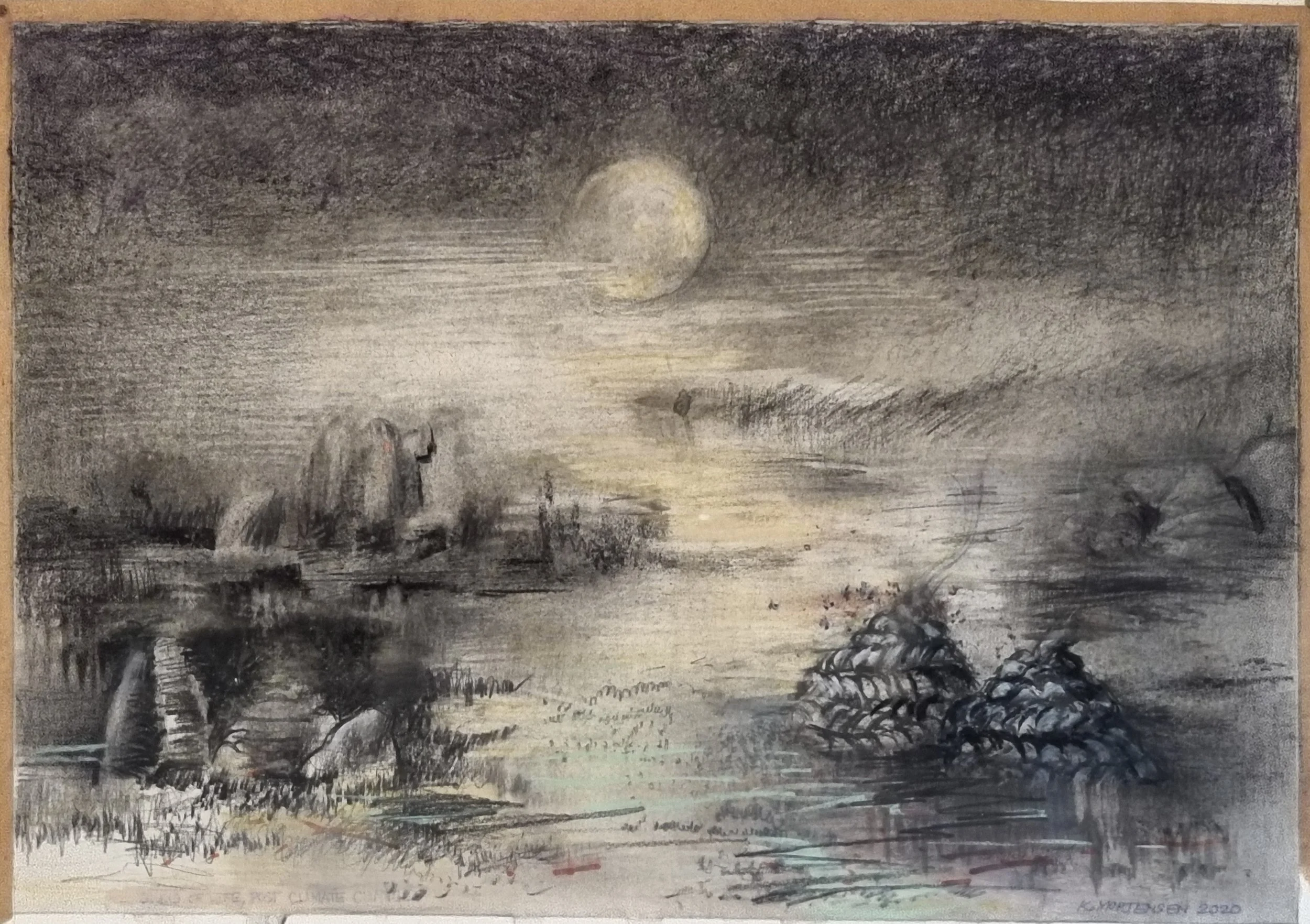 ‘The state of life post climate change’  

Graphite

47 by 68cm, 1990