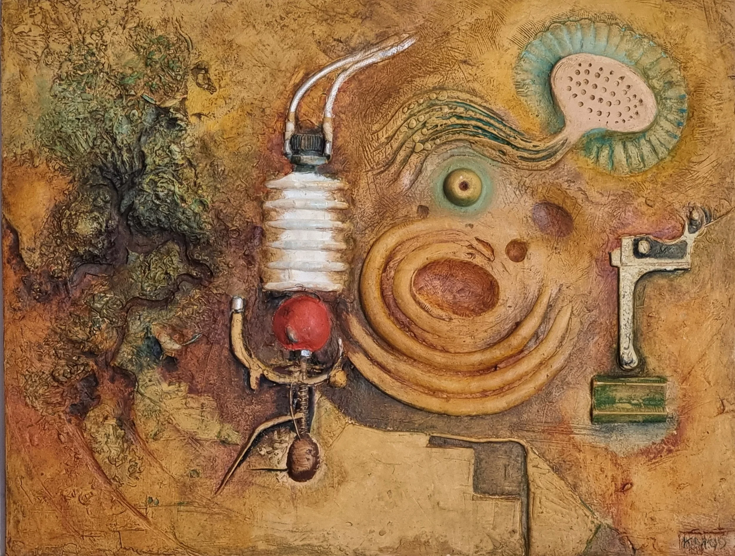 

‘Commodification of Nature’  

Painted Plaster Relief

49 by 64cm, 2009 
