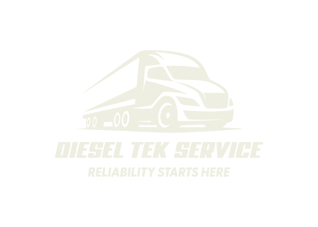 A logo for Diesel Tek Service featuring a stylized truck and the taglines 'Reliability Starts Here'.