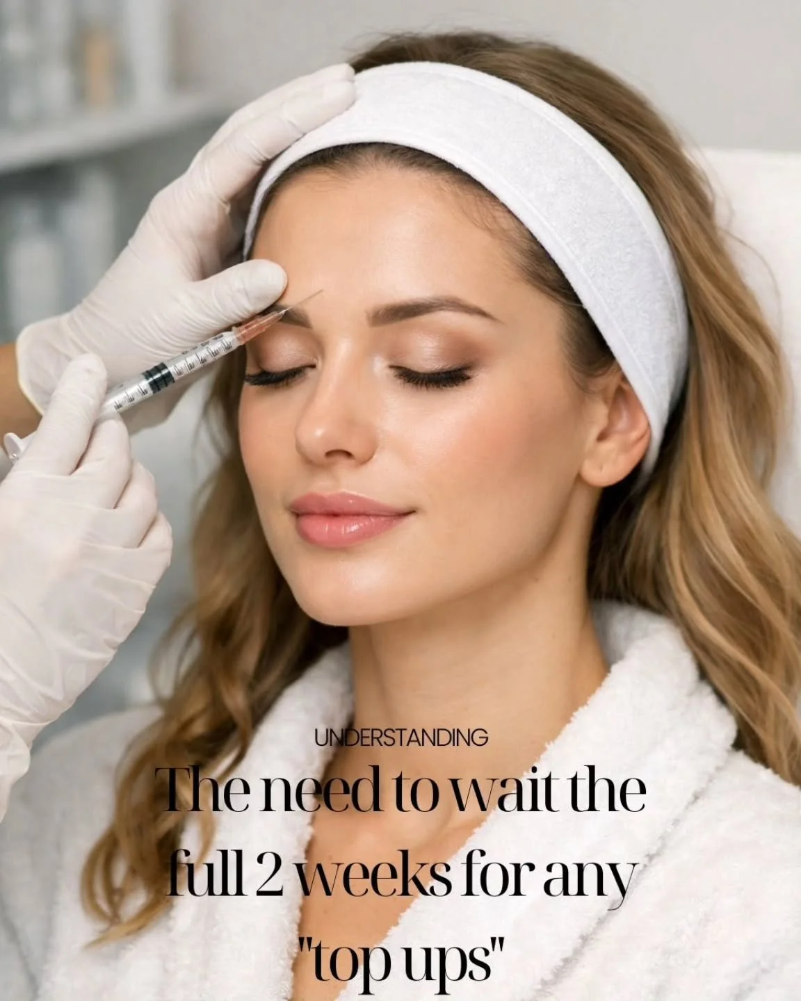 Why we wait a full 14 days before anti-wrinkle top-ups

Botulinum toxin does not work instantly. After treatment, the product needs time to bind at the neuromuscular junction and gradually reduce muscle contraction.

Here&rsquo;s what&rsquo;s happeni