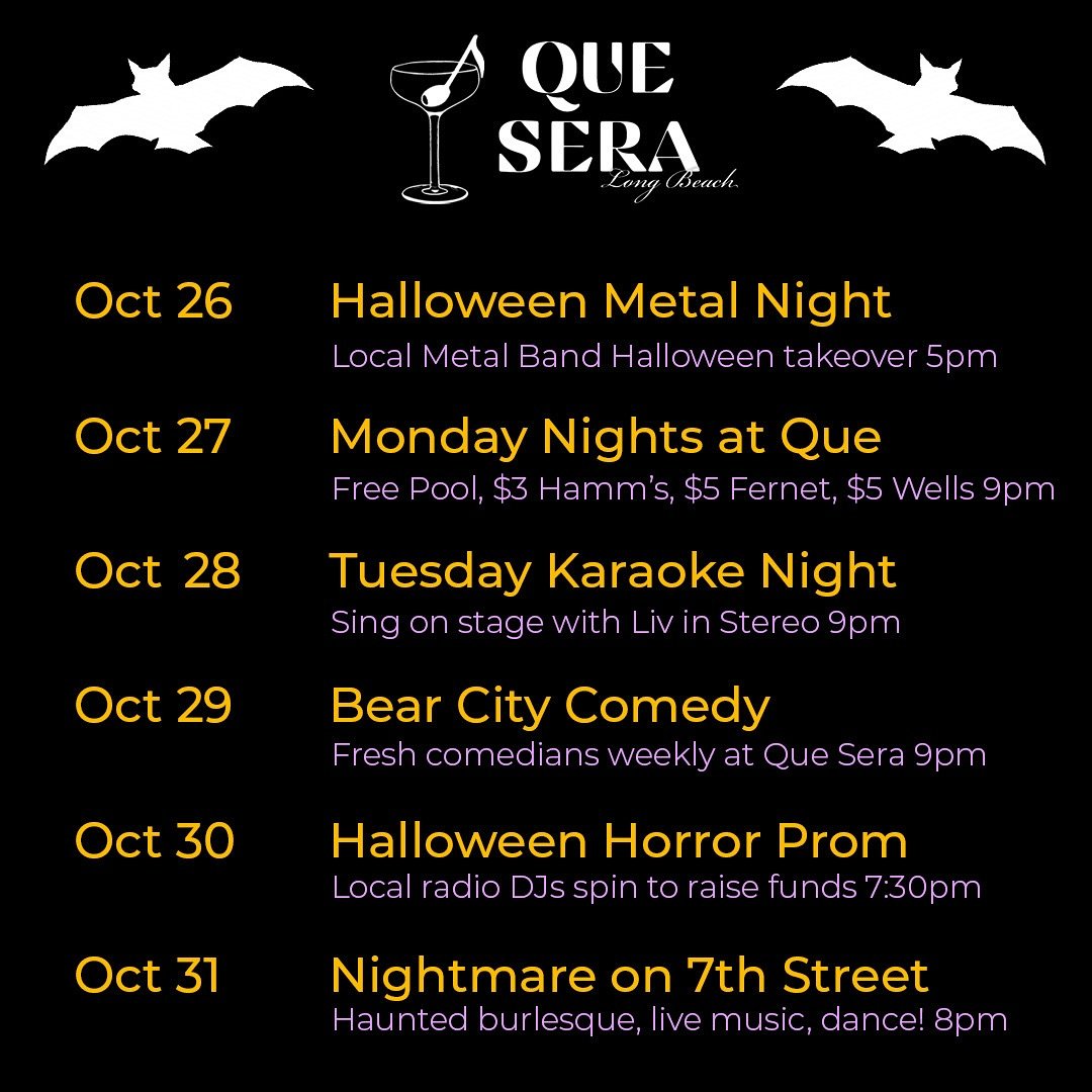 Halloween is upon us and we&rsquo;ve got an exciting lineup for you! The fun starts this weekend so keep an eye out for posts and stories about this Friday and Saturday! 

🎃 Oct 26 Halloween Metal Night
Get ready to rage! 🤘 Local metal bands are ta