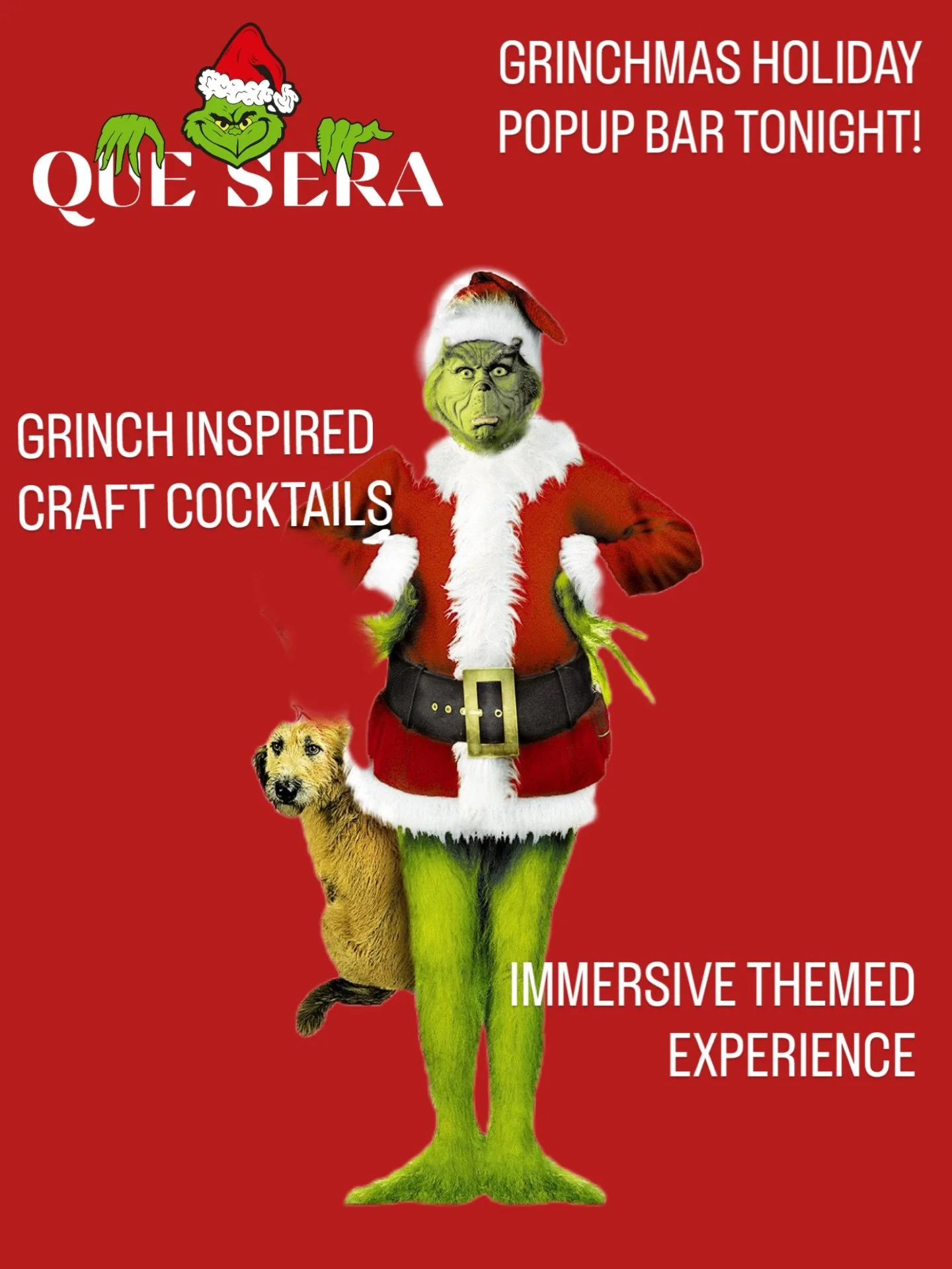 He&rsquo;s grumpy but he&rsquo;s fun! Grinchmas is going strong at our holiday popup bar! Come through for a unique Grinch experience. Themed cocktails include &ldquo;She&rsquo;s Giving Grinch&rdquo; made with guava, vodka, Strega, lime, and Agua Fab
