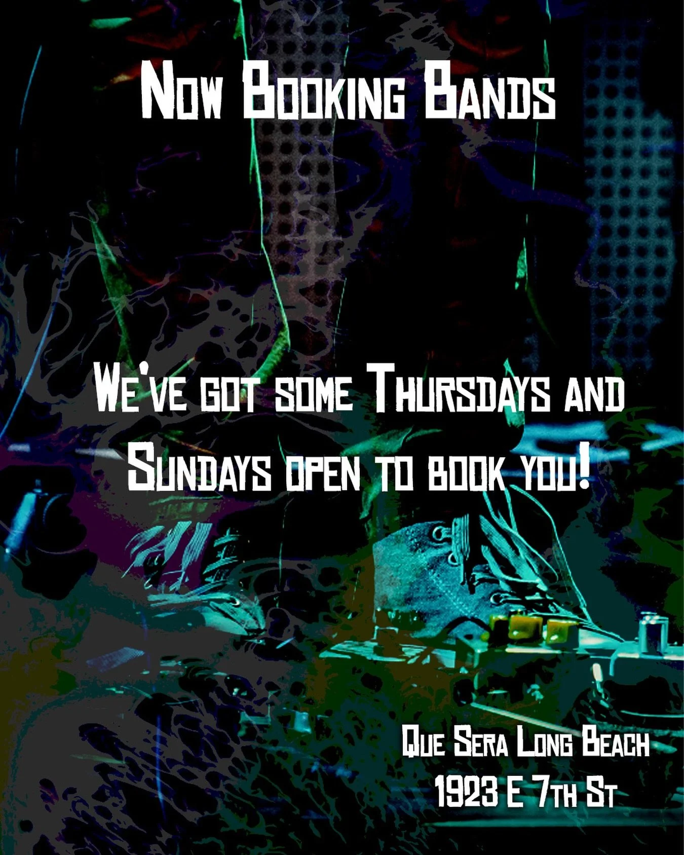 Thursdays and Sundays are band nights at Que Sera Long Beach! Book your show with us now! DM us or fill out our booking sheet at www.queseralb.com

#bookwithus #bandnight #localbands #longbeach #lbc
