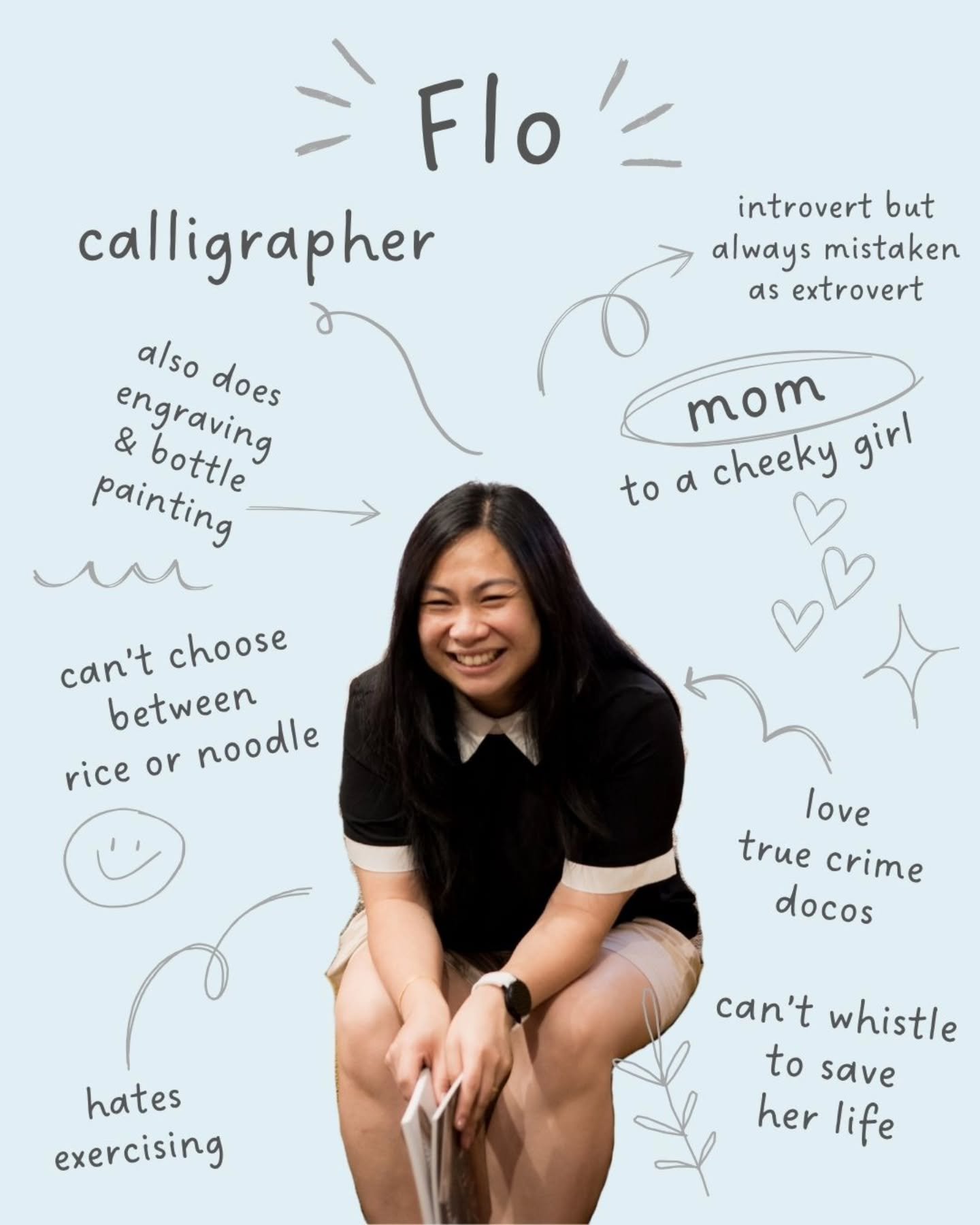 Meet Flo &mdash; co-founder of Space For Us and the creative heart behind the ink (@_floryntina) ✨

I am a calligrapher, artist, and all-round creative who finds joy in the little details &mdash; whether it&rsquo;s the curve of a letter, a splash of 