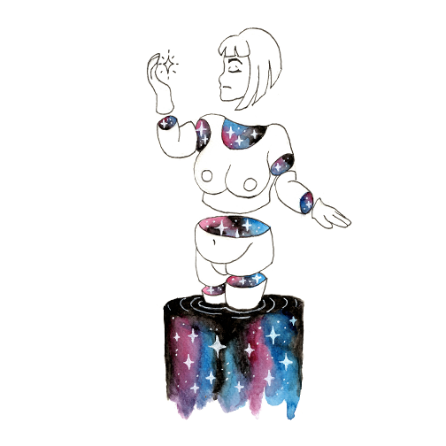 Segmented Woman Sticker