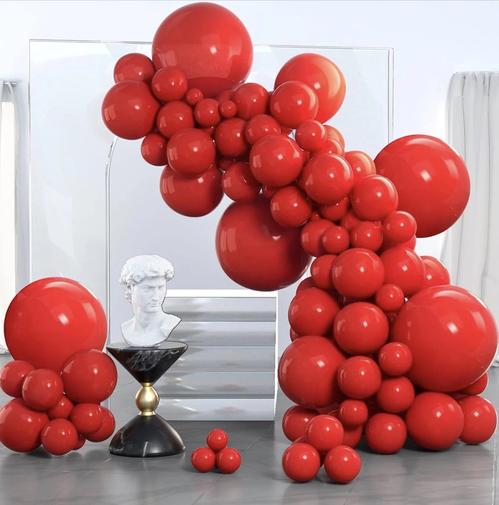 Red Balloons 140 pcs Different Sizes of 18 12 10 5 Inch Red Balloon