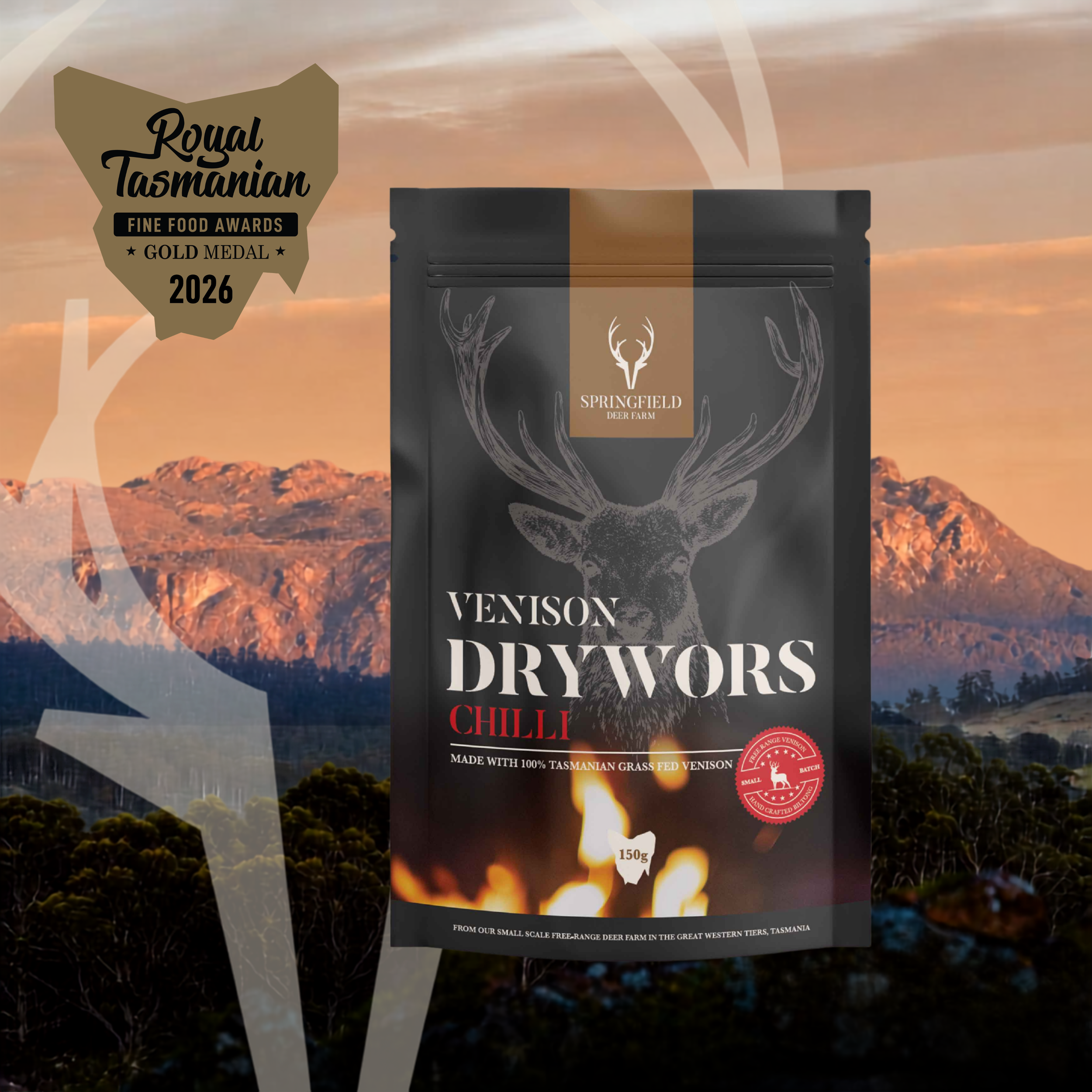Venison Chilli Drywors - 6 Pack