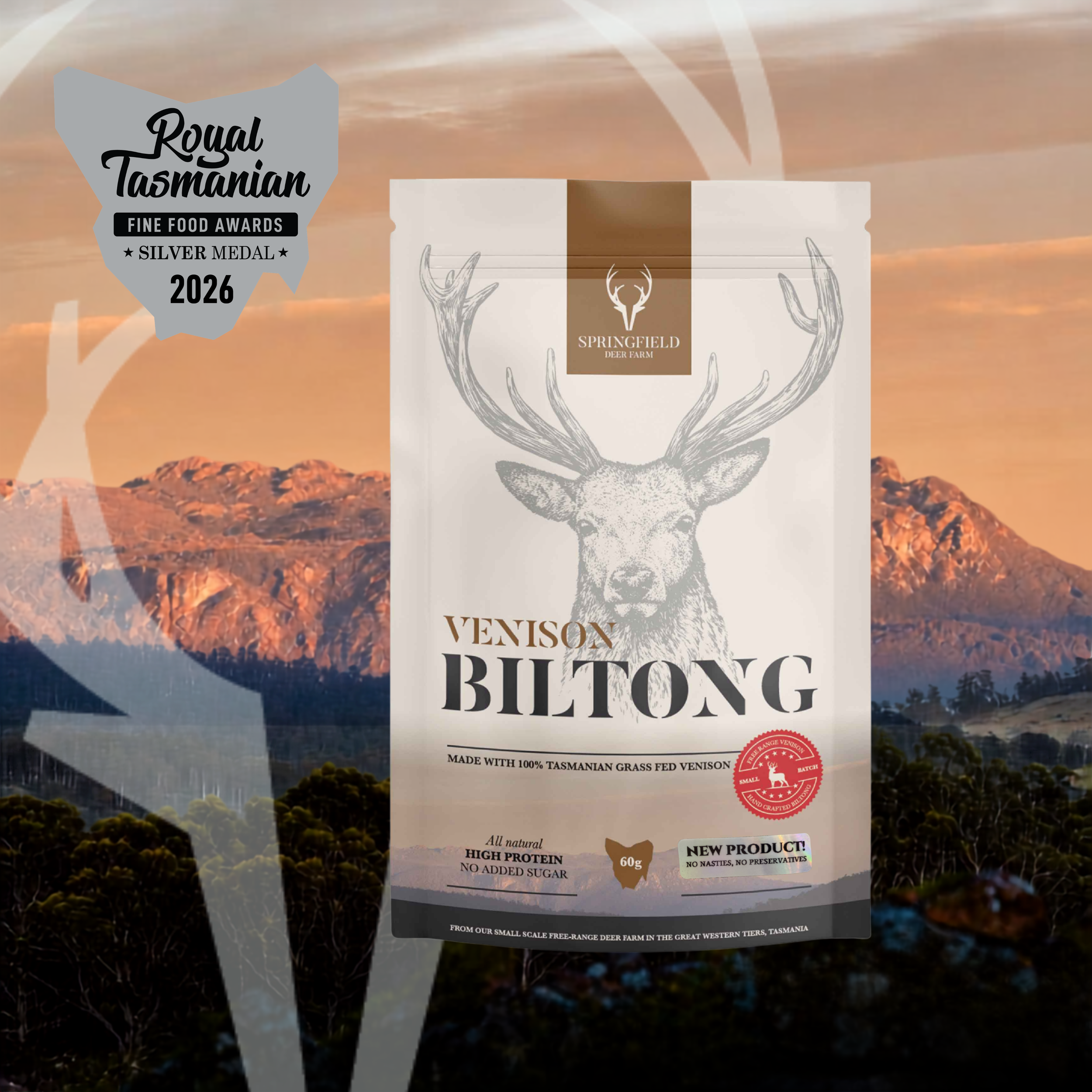 Venison Biltong - 6 Pack