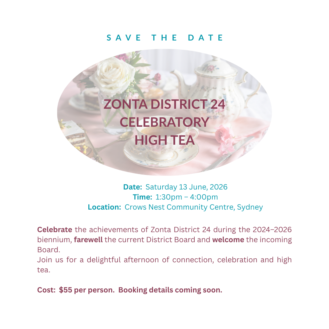 Zonta District 24 Celebratory High Tea
