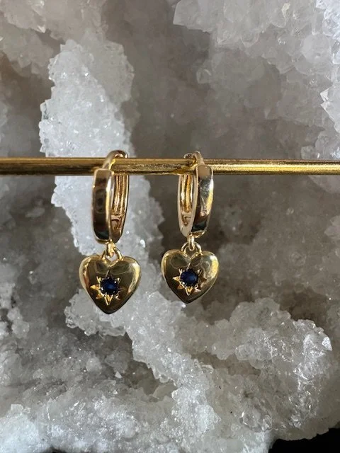 Intuitive Heart Huggie Earrings