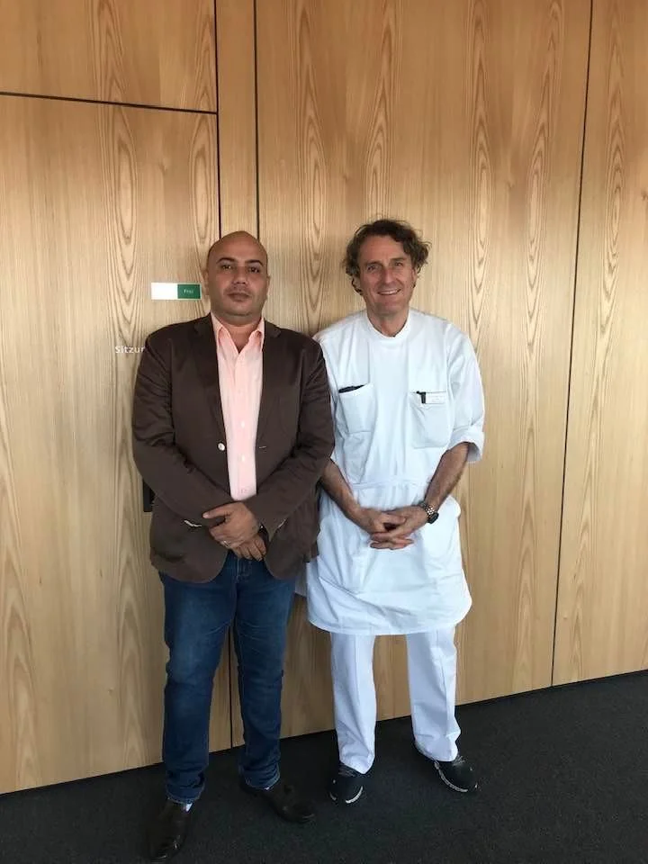 dr ahmed saad khalil with prof petterili basel switzerland st claraspital