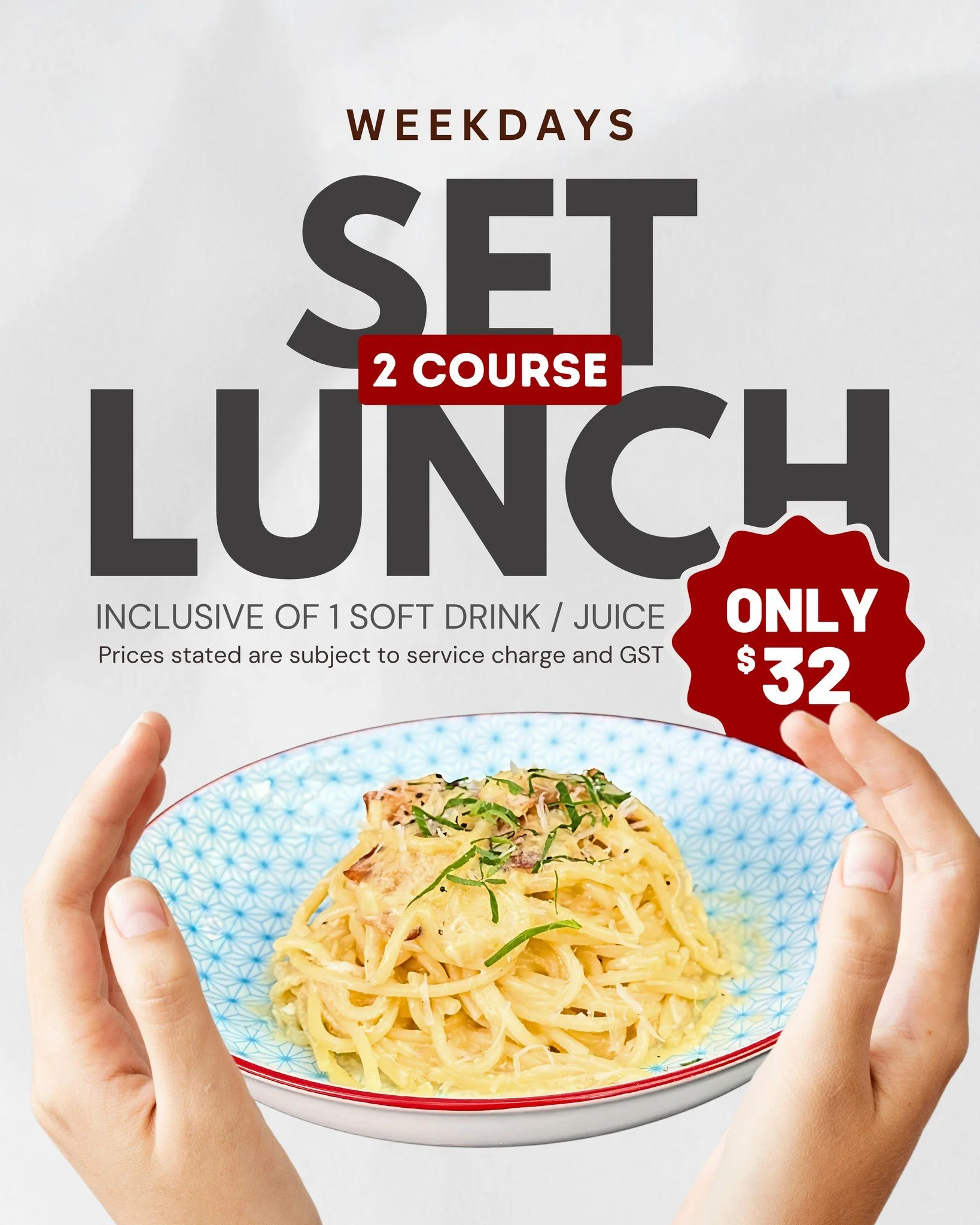 ✨ Weekday wins = VALUE SET LUNCH at just $32! ✨

2-course indulgence + 1 soft drink/juice 🍹&mdash;because lunch should be more than just a quick bite.

Affordable, delicious, and oh-so-worth-it. Who&rsquo;s joining you? 👯&zwj;♀️
.
.
.
#OlaOlaSG #SG