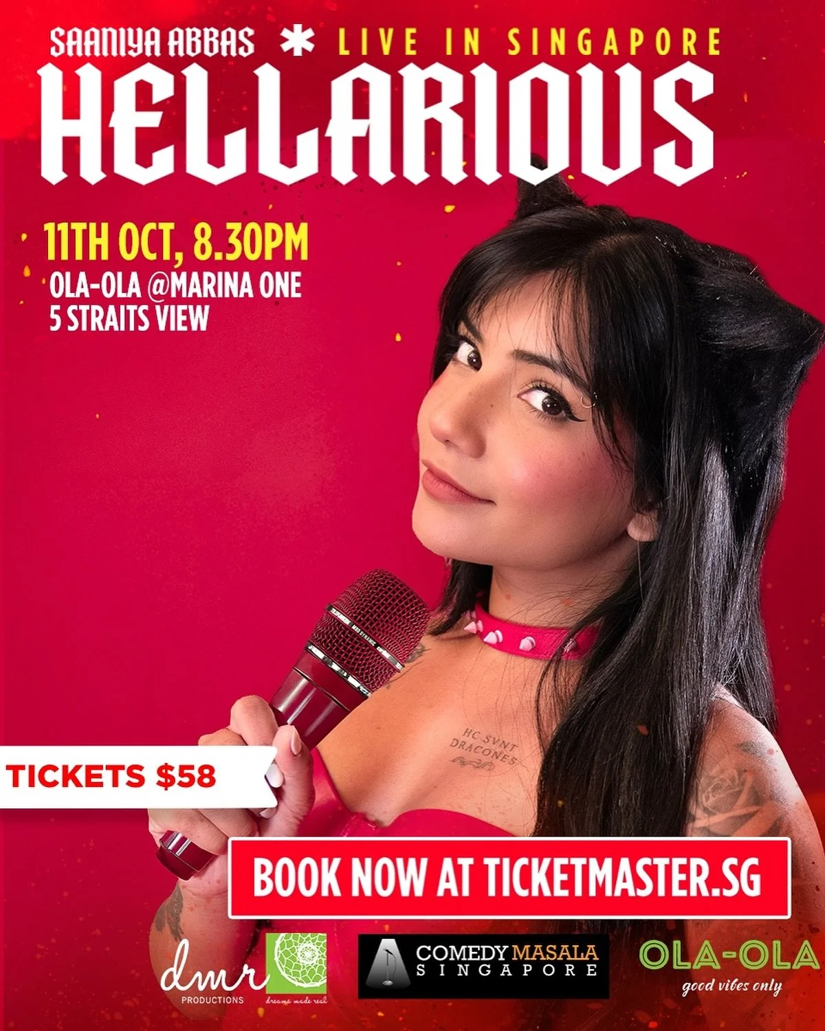 🚨 SINGAPORE, ARE YOU READY? 🚨

🔥 Saaniya Abbas is bringing her HELLARIOUS comedy show to Ola-Ola @ Marina One on 11th October, 8:30 PM! 🔥
Get ready for a night of laughs, fun, and pure chaos. 😜 You don&rsquo;t want to miss this!

🎤 Tickets are 