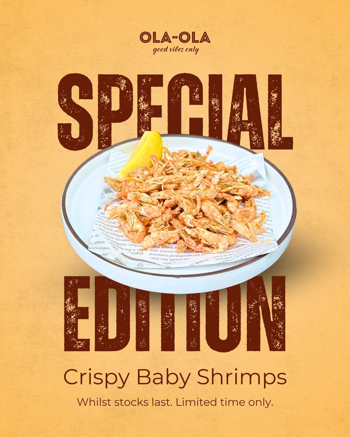 Crunch so loud, even your cravings can hear it 🦐✨
Golden, crispy baby shrimps fried to addictive perfection.

Snack it. Share it. Or don&rsquo;t&mdash;we won&rsquo;t judge 😌

⚠️ Limited batch. When it&rsquo;s gone, it&rsquo;s really gone.
🫶 Good v